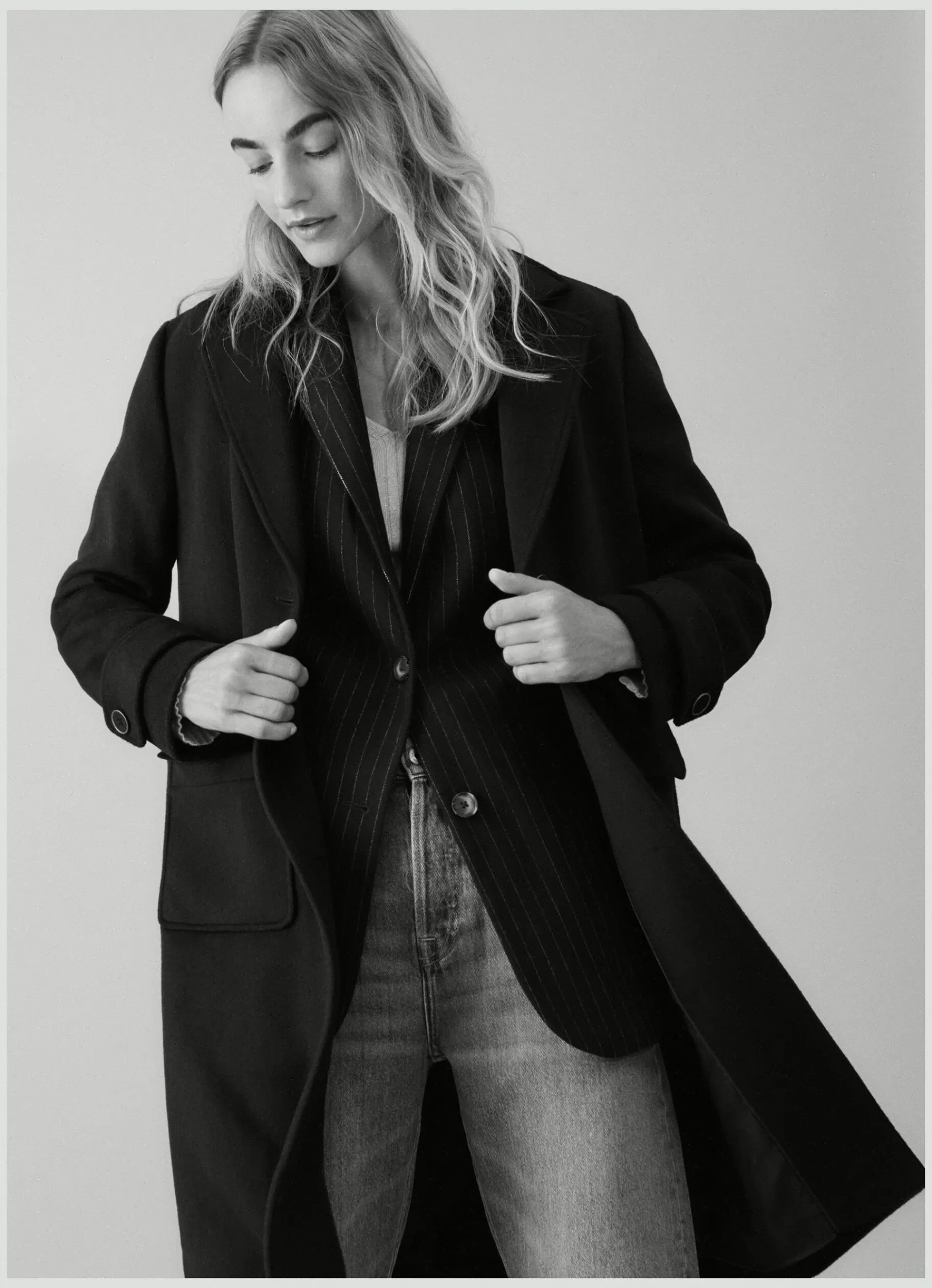 Coats & Jackets*Women Pepe Jeans LONG WOOL COAT Dulwich Blue