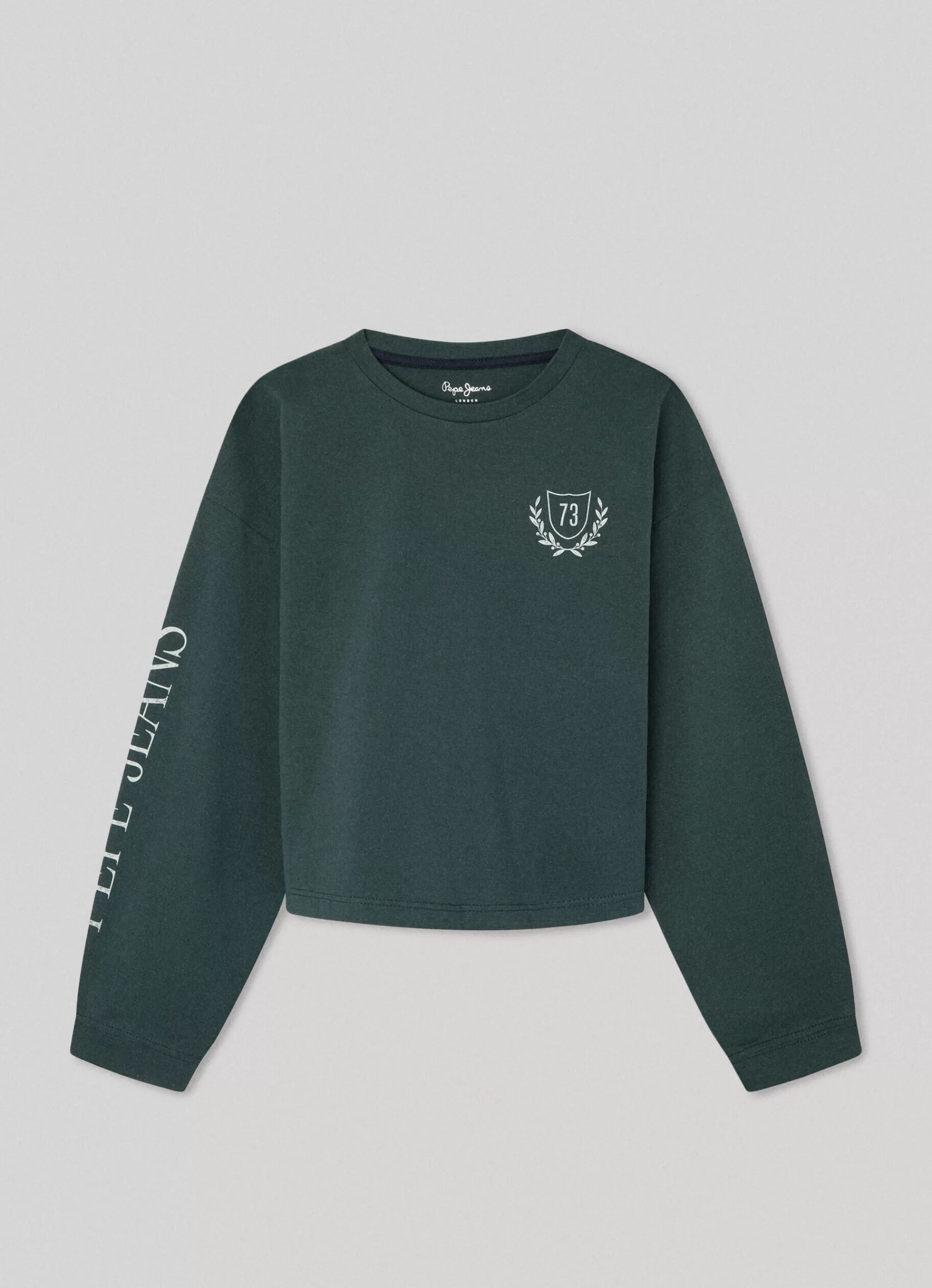 Shirts & T-shirts*KIDS Pepe Jeans LONG-SLEEVE LOGO PRINT T-SHIRT Regent Green