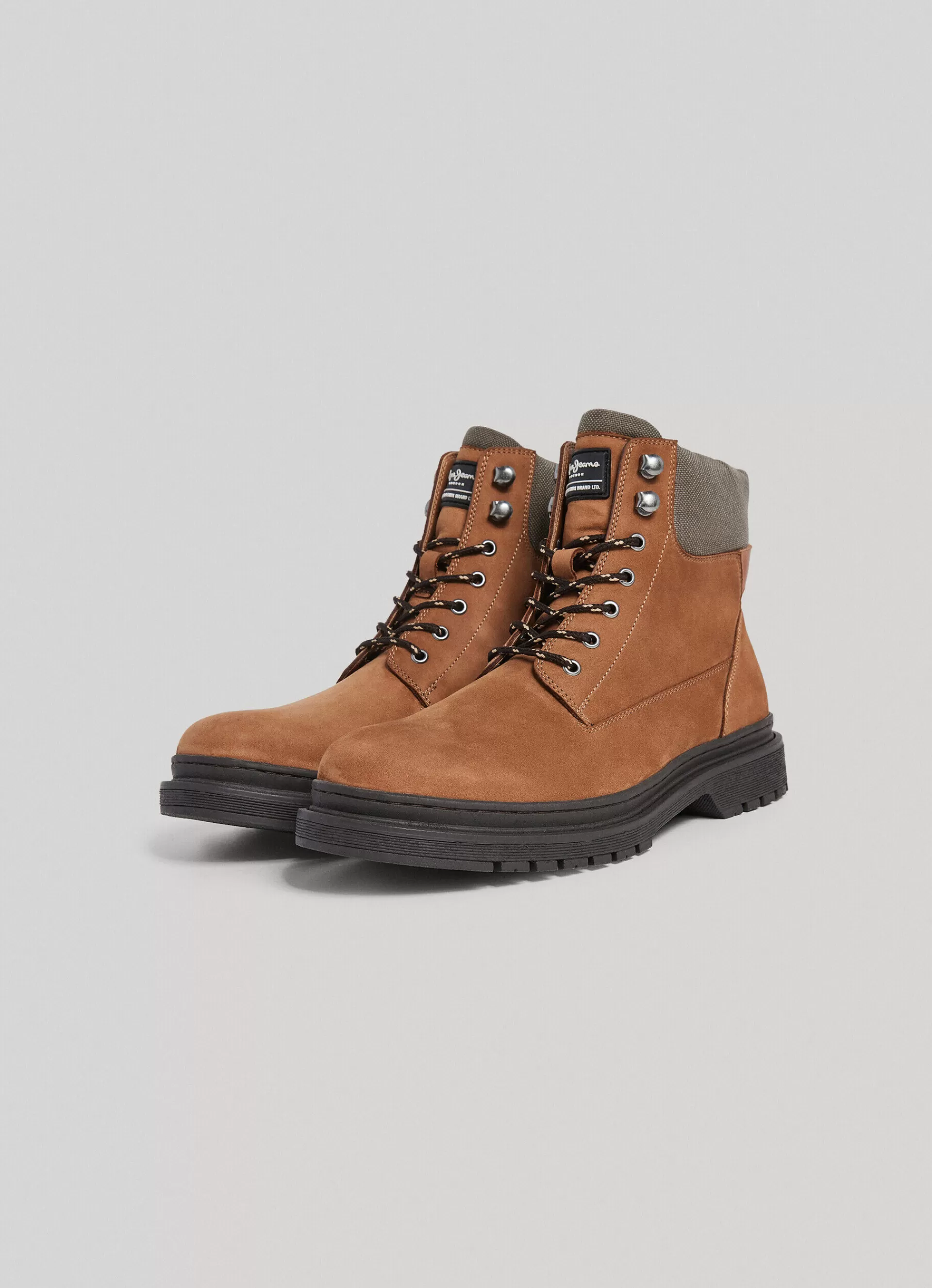 Boots and Shoes*Men Pepe Jeans MID-CALF BOOTS IN NUBUCK LEATHER Ochre Orange