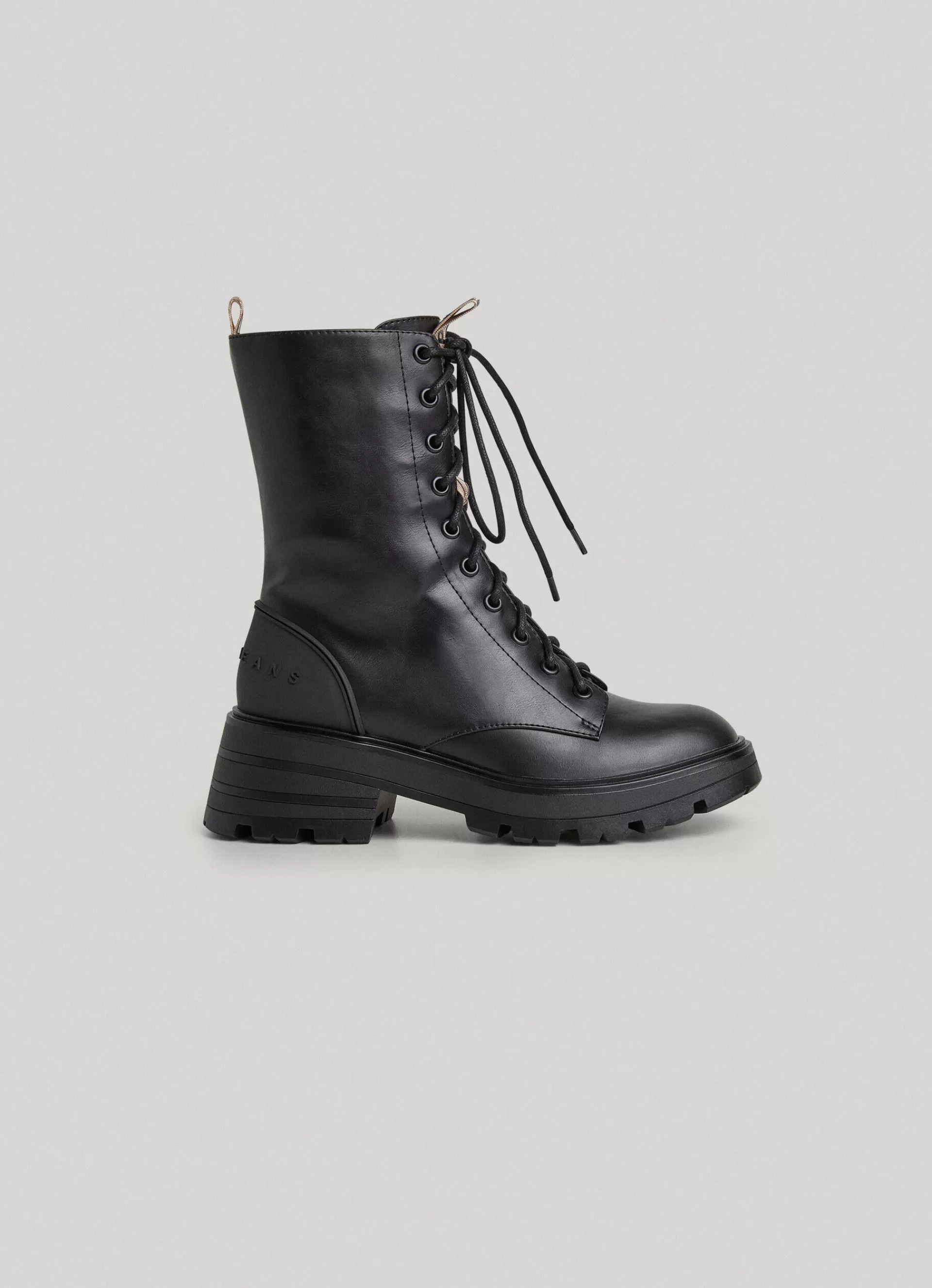 Boots & Shoes*Women Pepe Jeans MID-CALF LACE-UP BOOTS Black