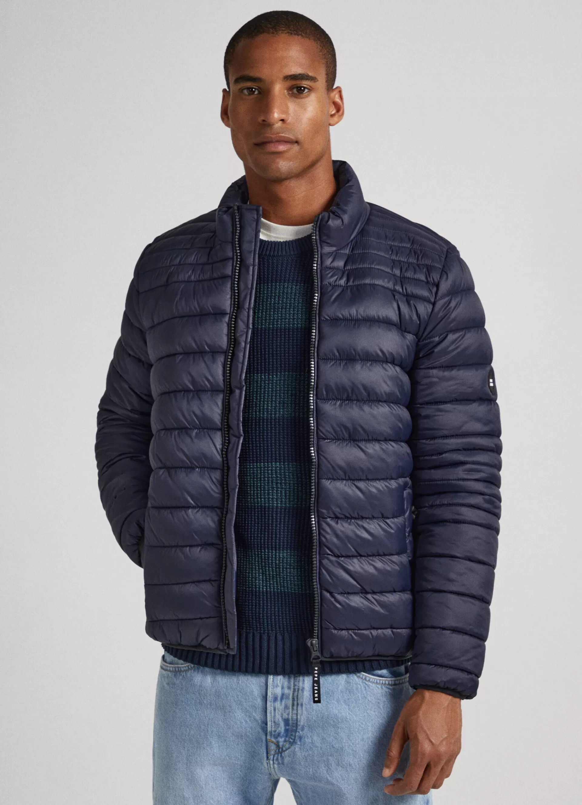 Coats & Jackets*Men Pepe Jeans NYLON PUFFER JACKET Dulwich Blue