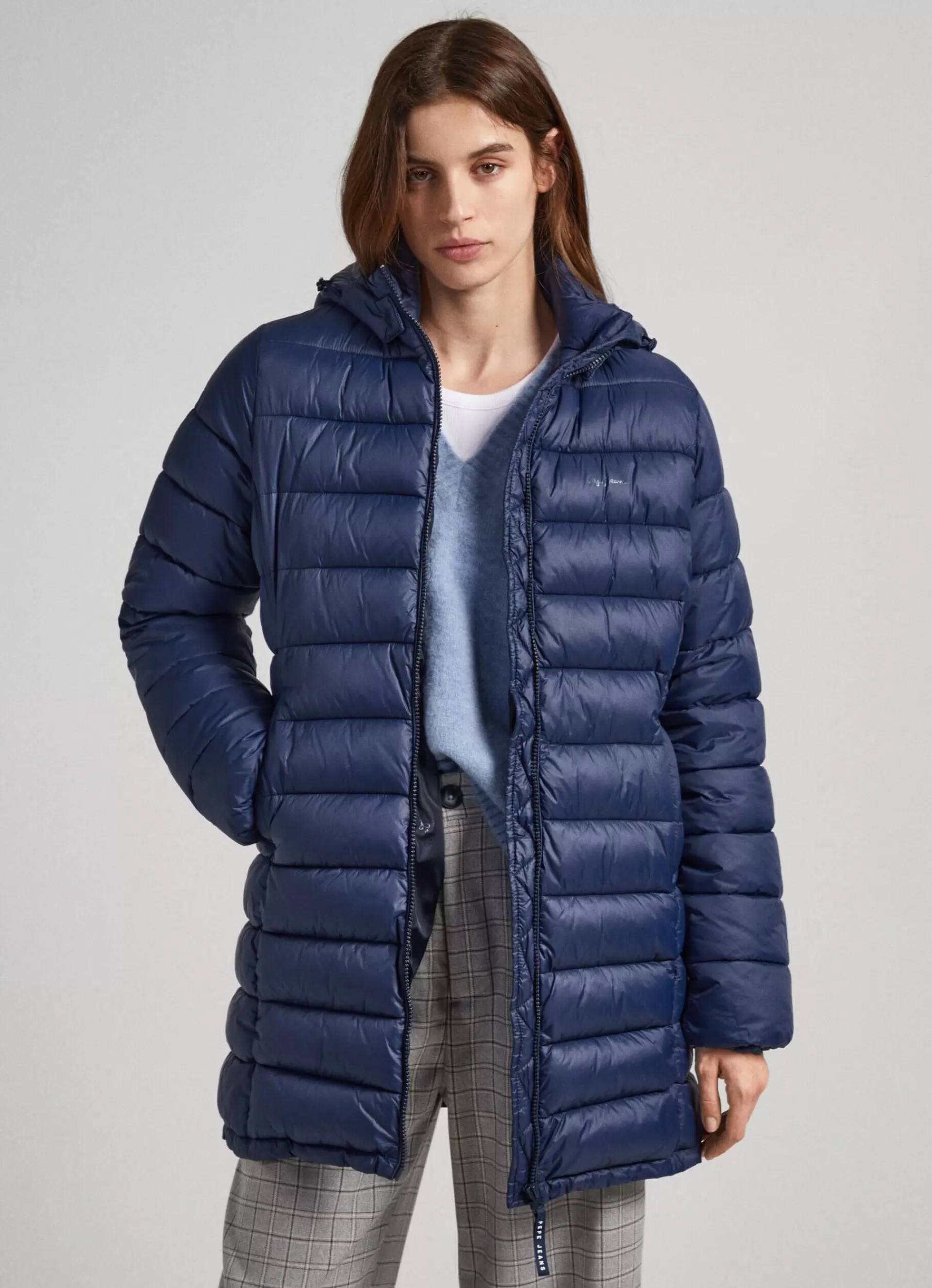 Coats & Jackets*Women Pepe Jeans NYLON PUFFER JACKET Dulwich Blue