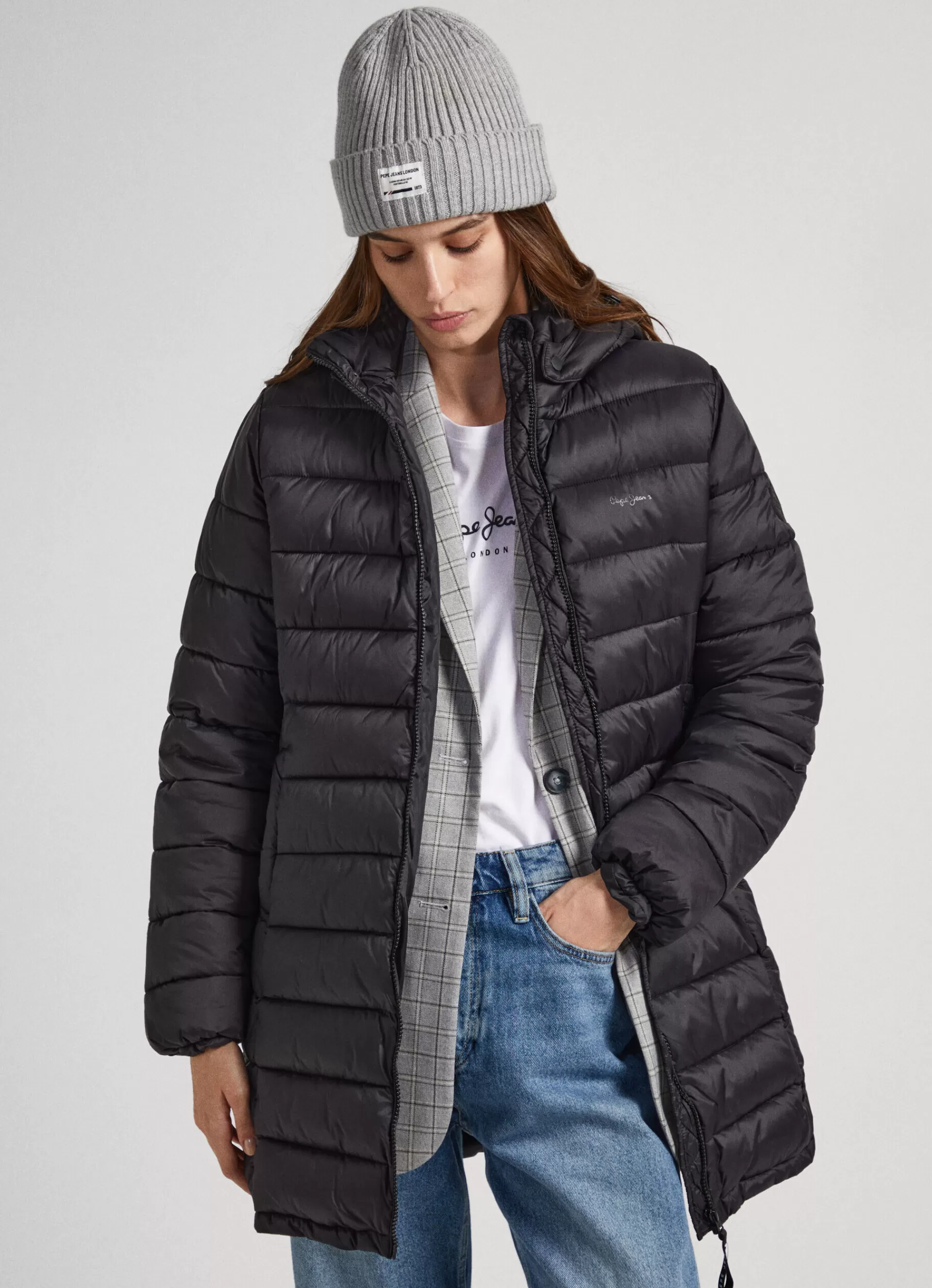 Coats & Jackets*Women Pepe Jeans NYLON PUFFER JACKET Black