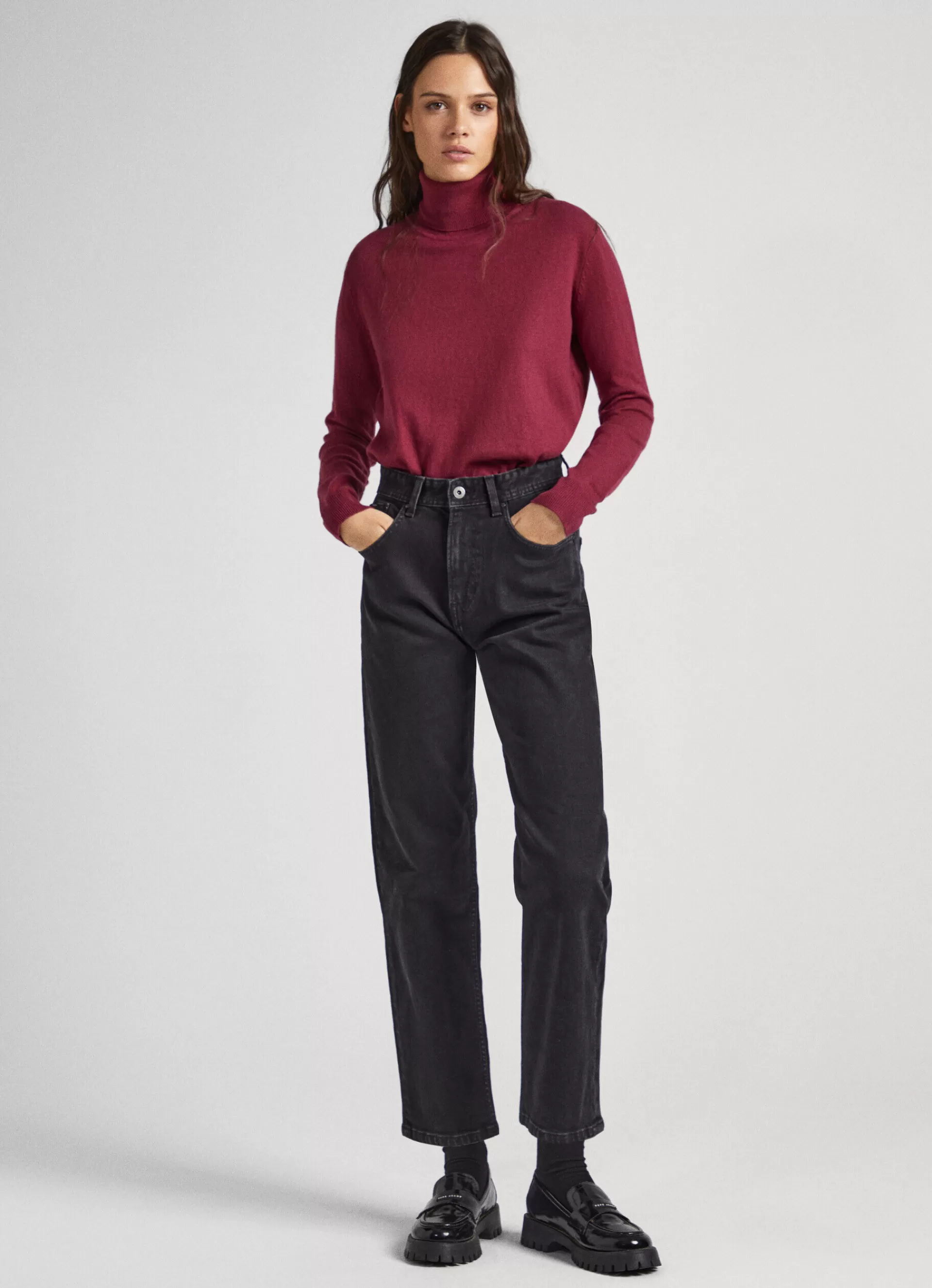 Sweaters & Cardigans | Knitwear*Women Pepe Jeans OPENWORK DETAIL KNIT Burgundy Red