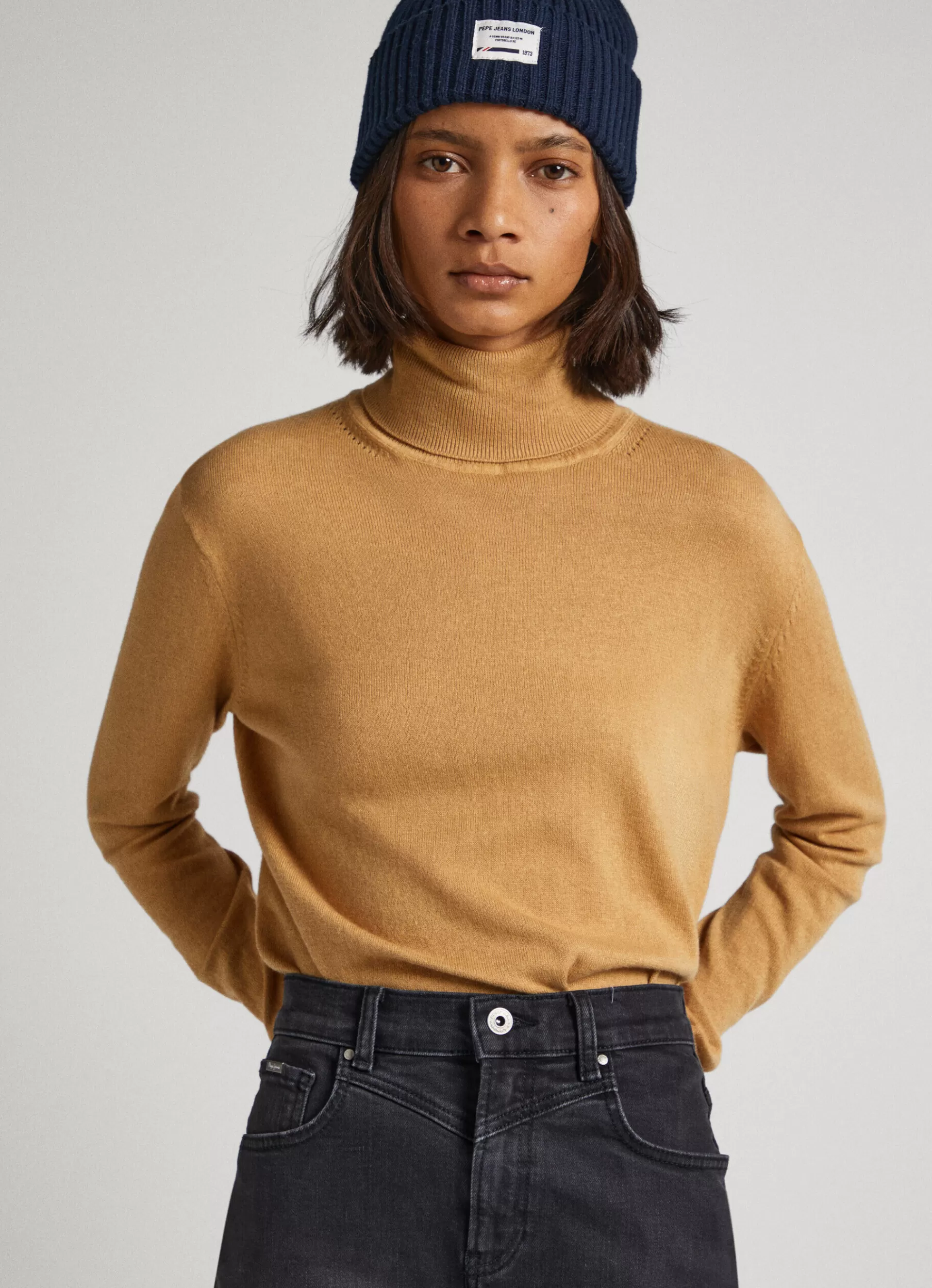 Sweaters & Cardigans | Knitwear*Women Pepe Jeans OPENWORK DETAIL KNIT Camel Beige