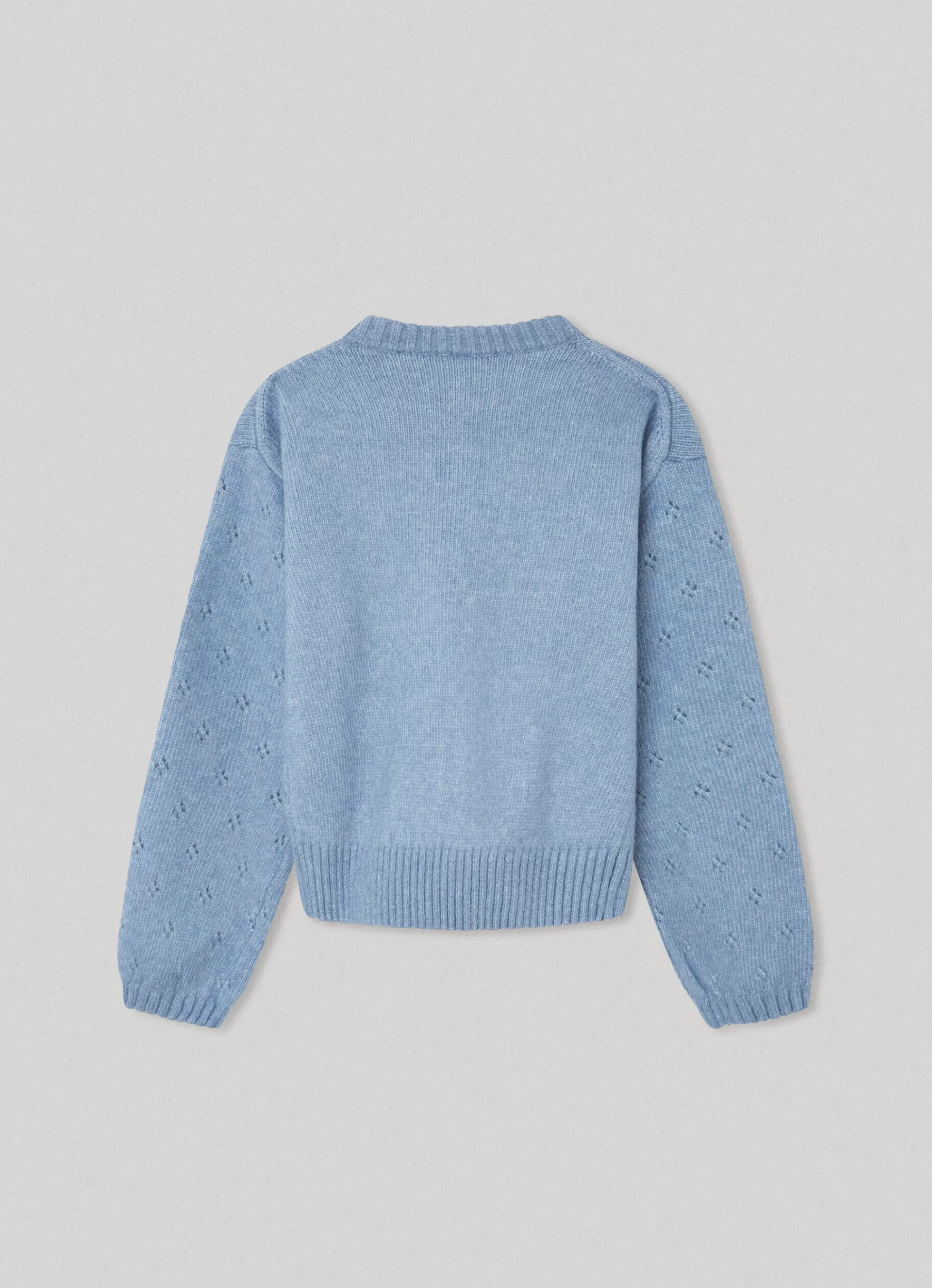 Sweats & Knits*KIDS Pepe Jeans OPENWORK LOGO JUMPER Steel Blue