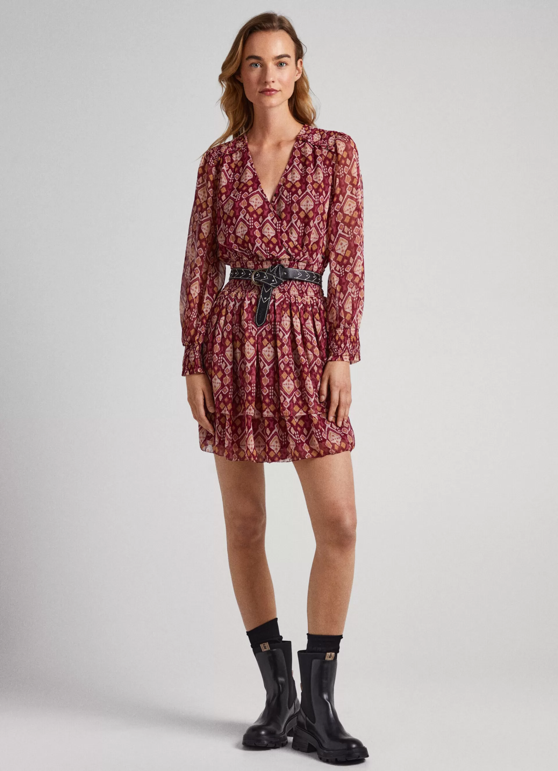 Dresses & Jumpsuits*Women Pepe Jeans ORNAMENTAL CHIFFON DRESS Multi