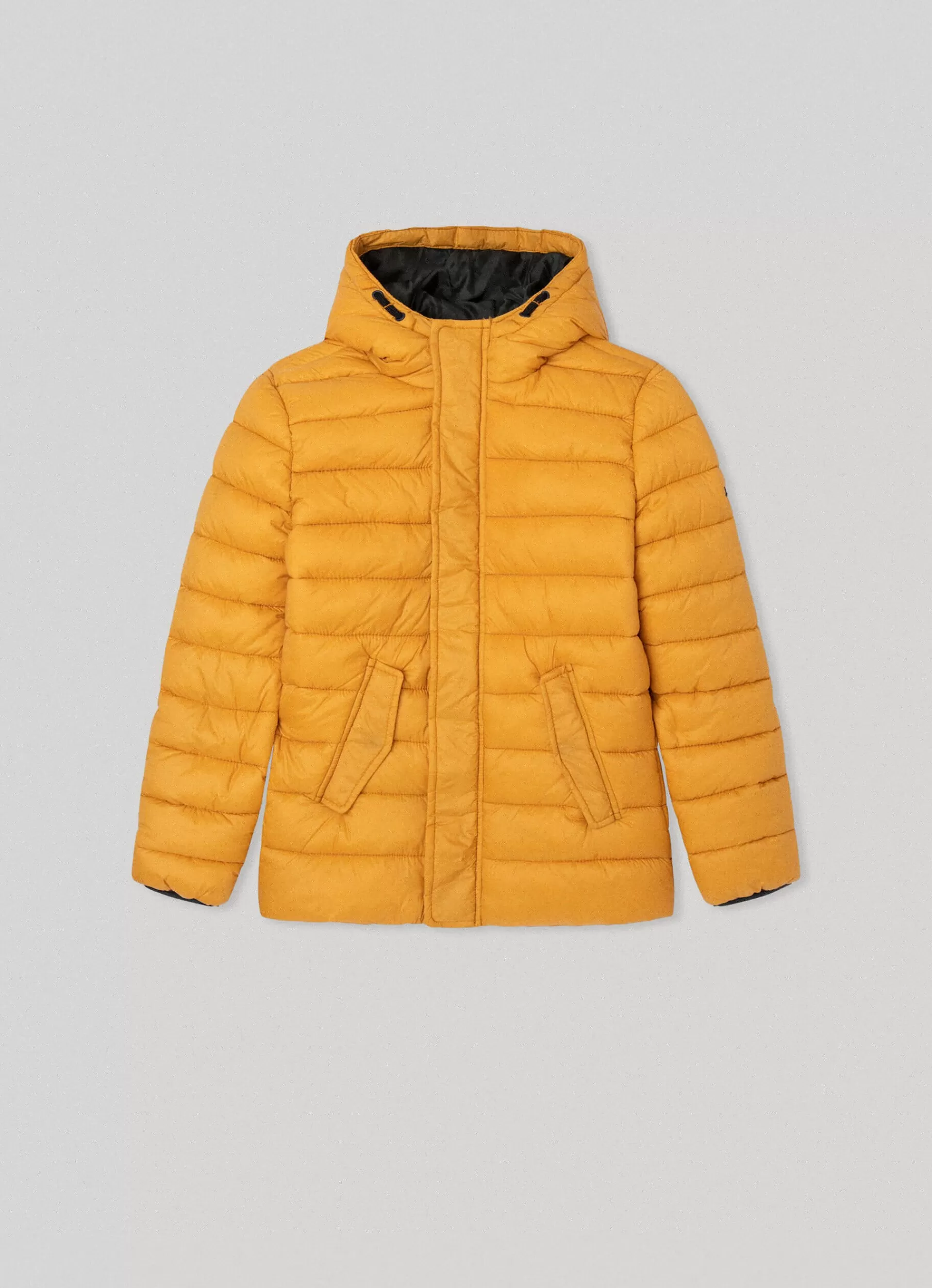 Coats & Jackets*KIDS Pepe Jeans PADDED DOWN JACKET WITH HOOD Ochre Yellow