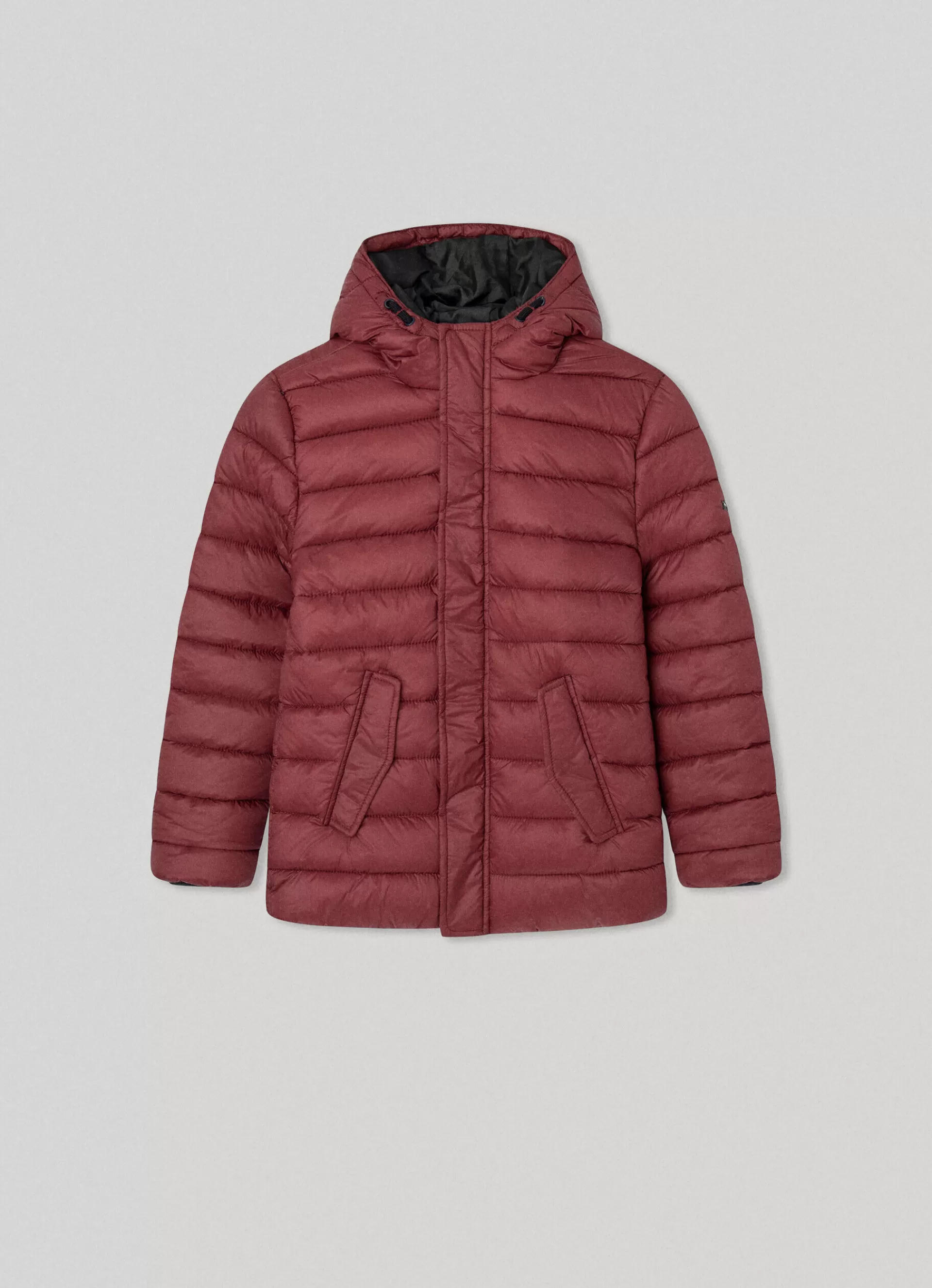 Coats & Jackets*KIDS Pepe Jeans PADDED DOWN JACKET WITH HOOD Burgundy Red