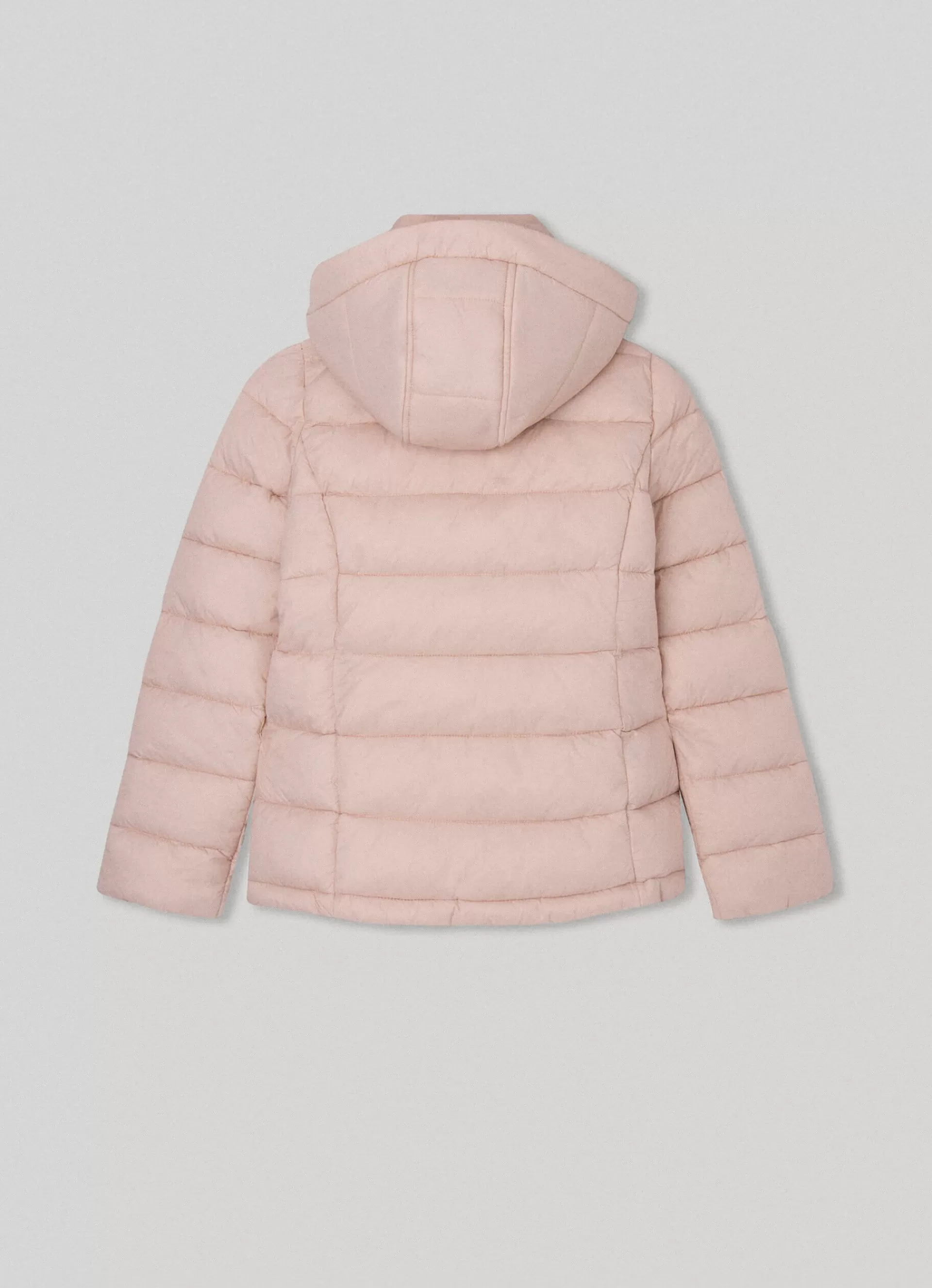 Coats & Jackets*KIDS Pepe Jeans PADDED HOODED PUFFER JACKET Ash Rose Pink