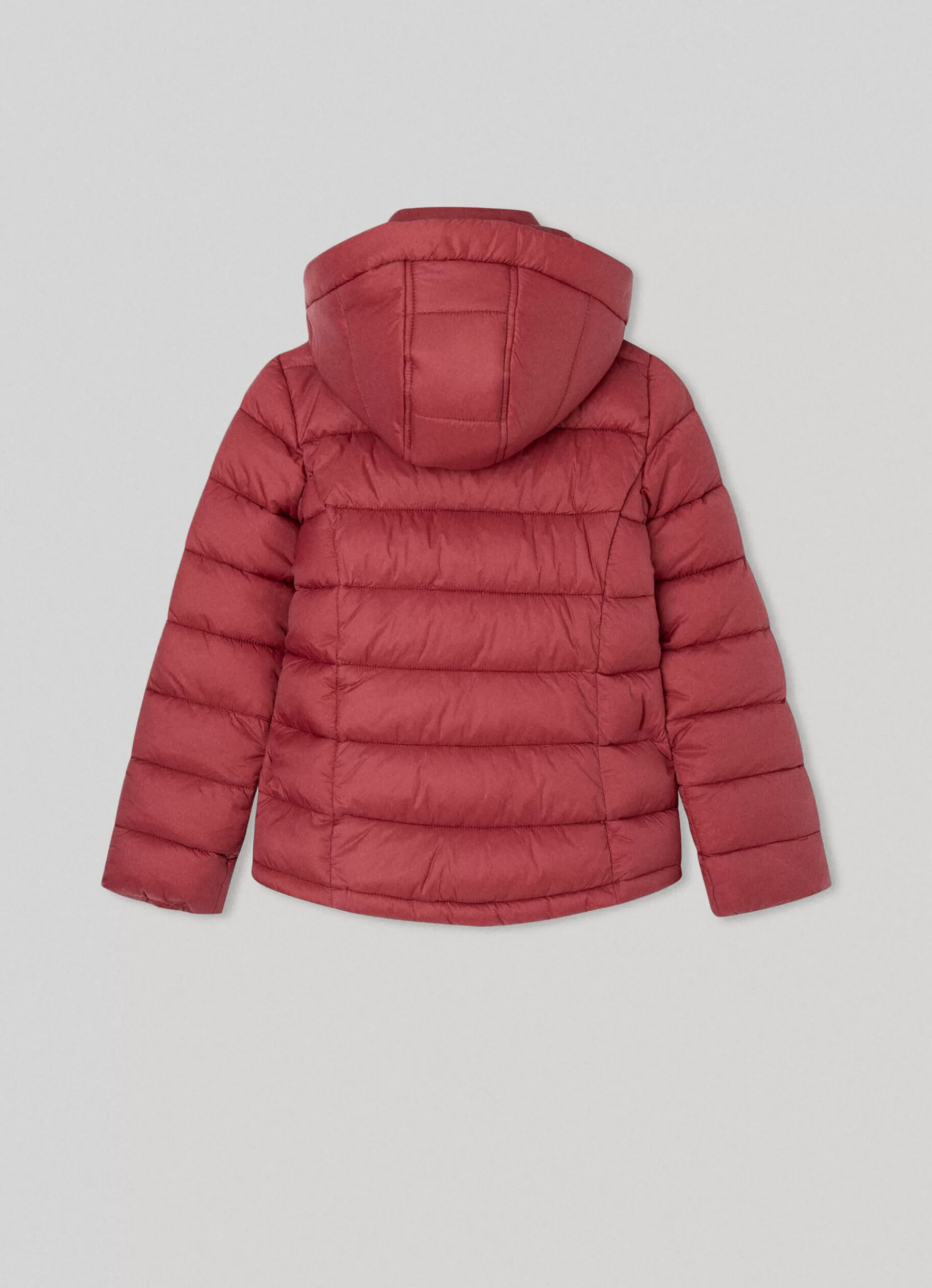 Coats & Jackets*KIDS Pepe Jeans PADDED HOODED PUFFER JACKET Burgundy Red