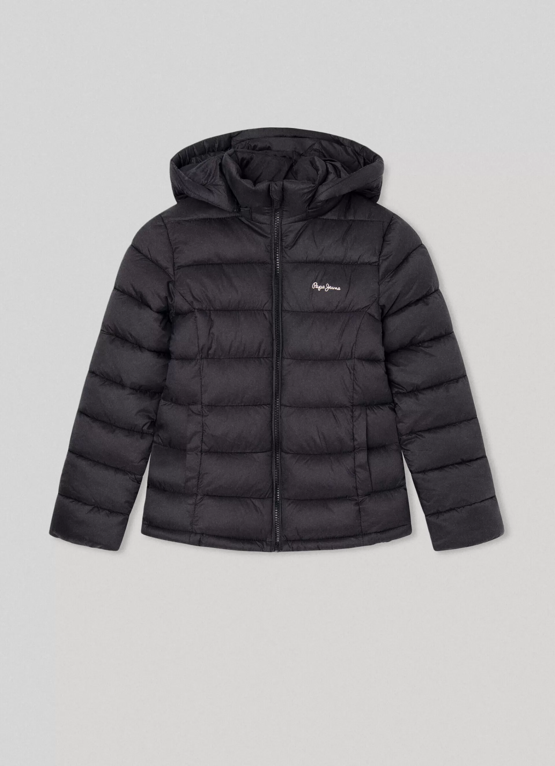 Coats & Jackets*KIDS Pepe Jeans PADDED HOODED PUFFER JACKET Black