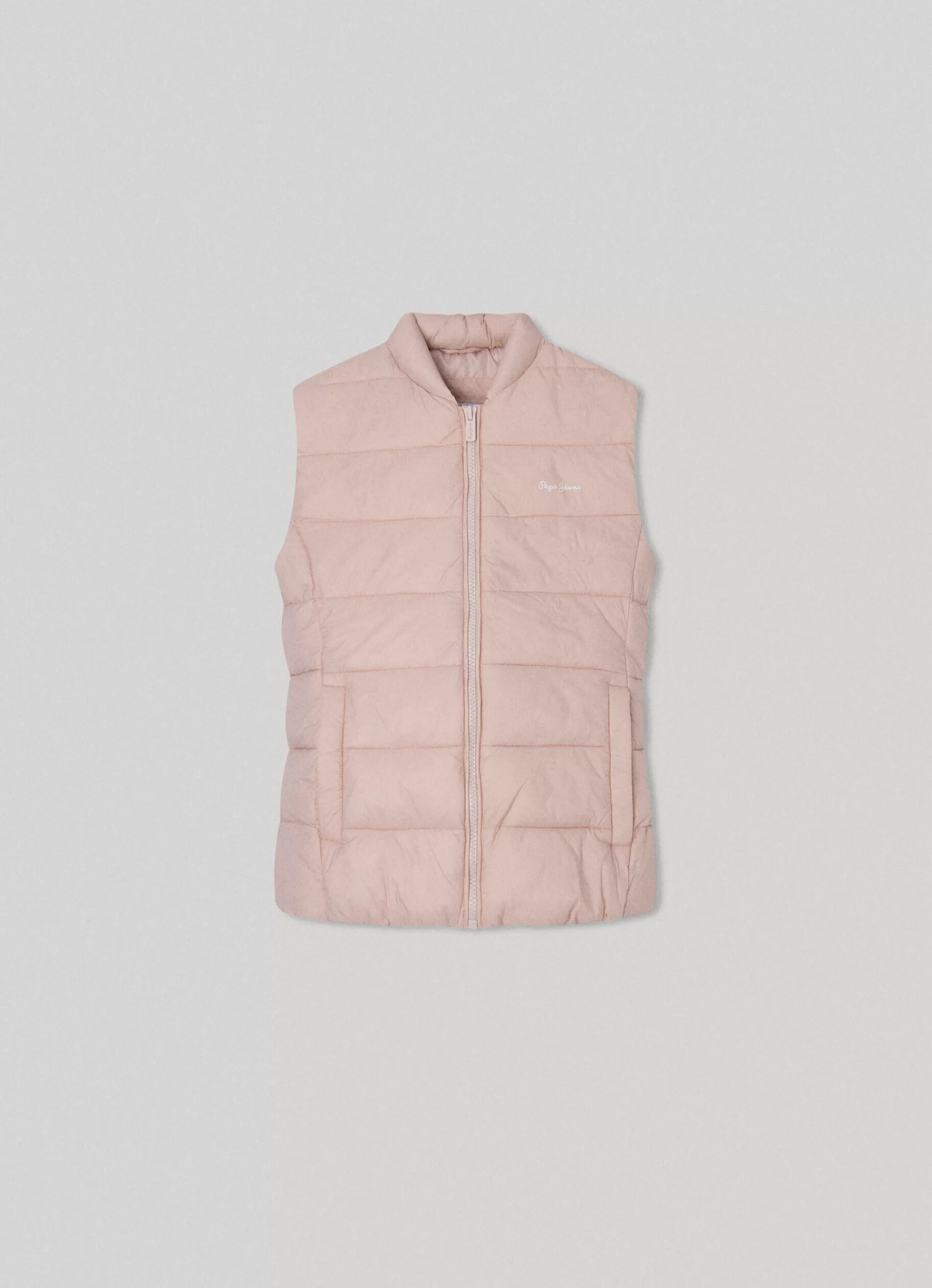 Coats & Jackets*KIDS Pepe Jeans PADDED NYLON GILET Ash Rose Pink