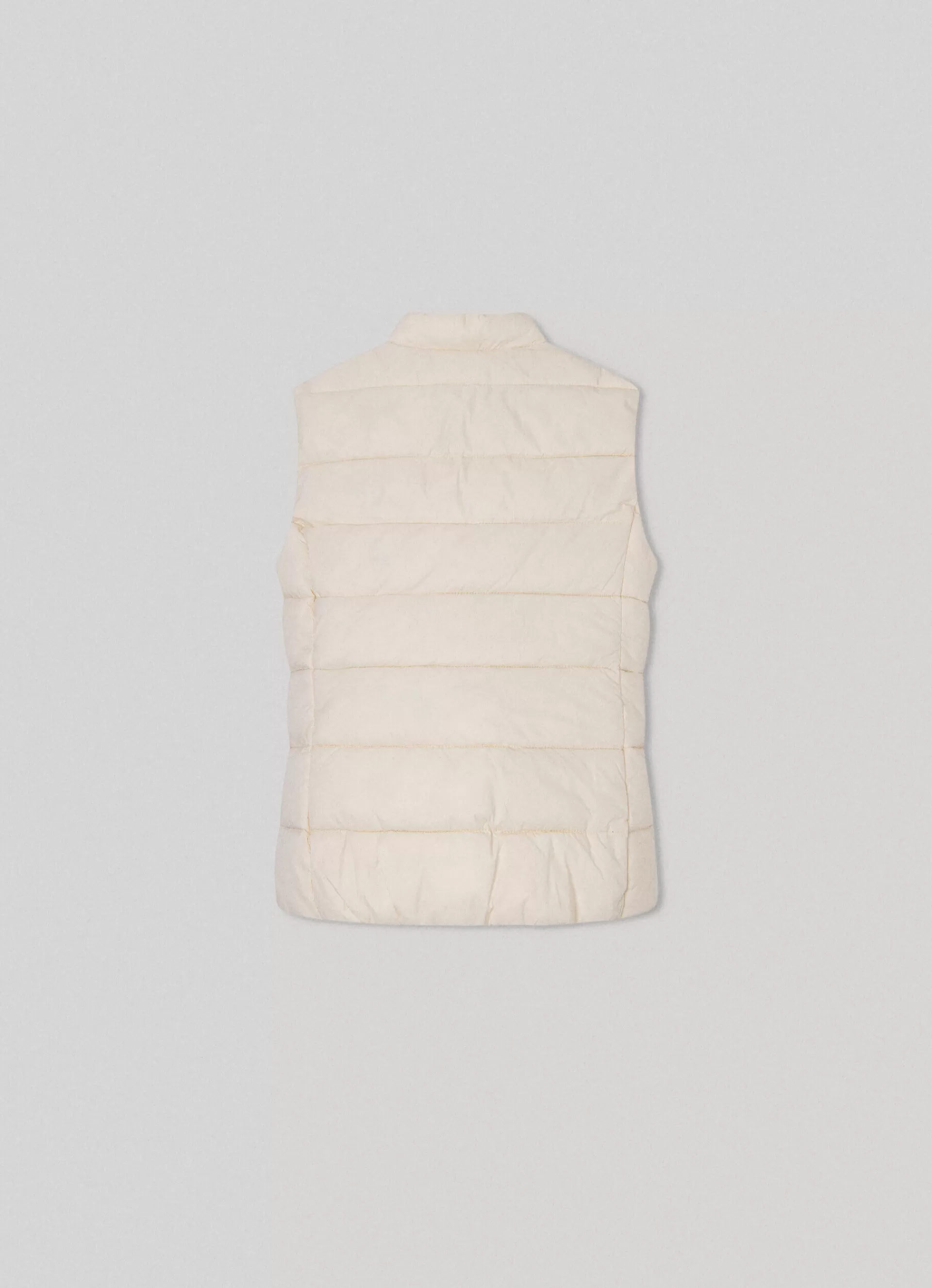 Coats & Jackets*KIDS Pepe Jeans PADDED NYLON GILET Mousse White