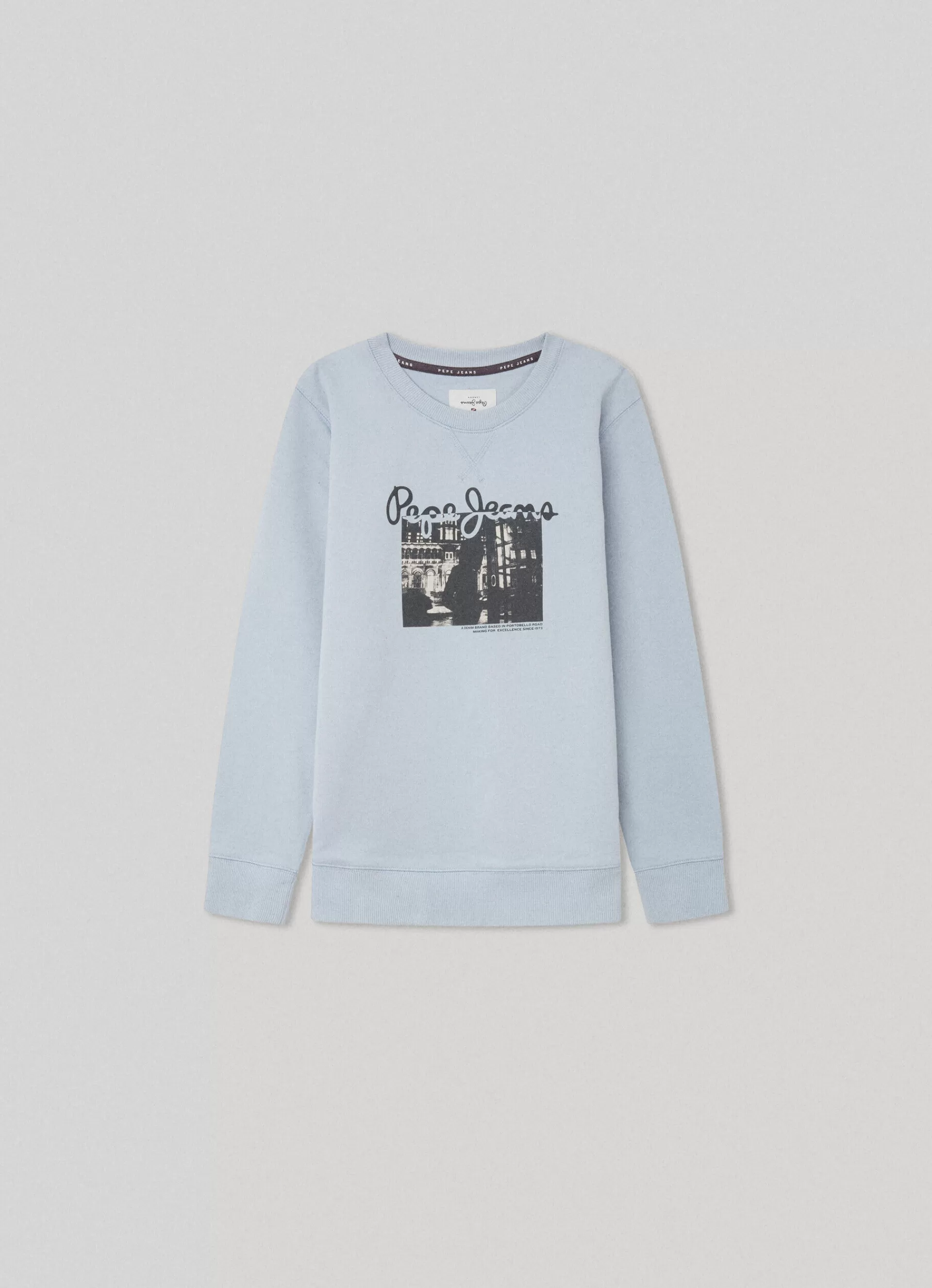 Sweats*KIDS Pepe Jeans PHOTO PRINT SWEATSHIRT Bleach Blue