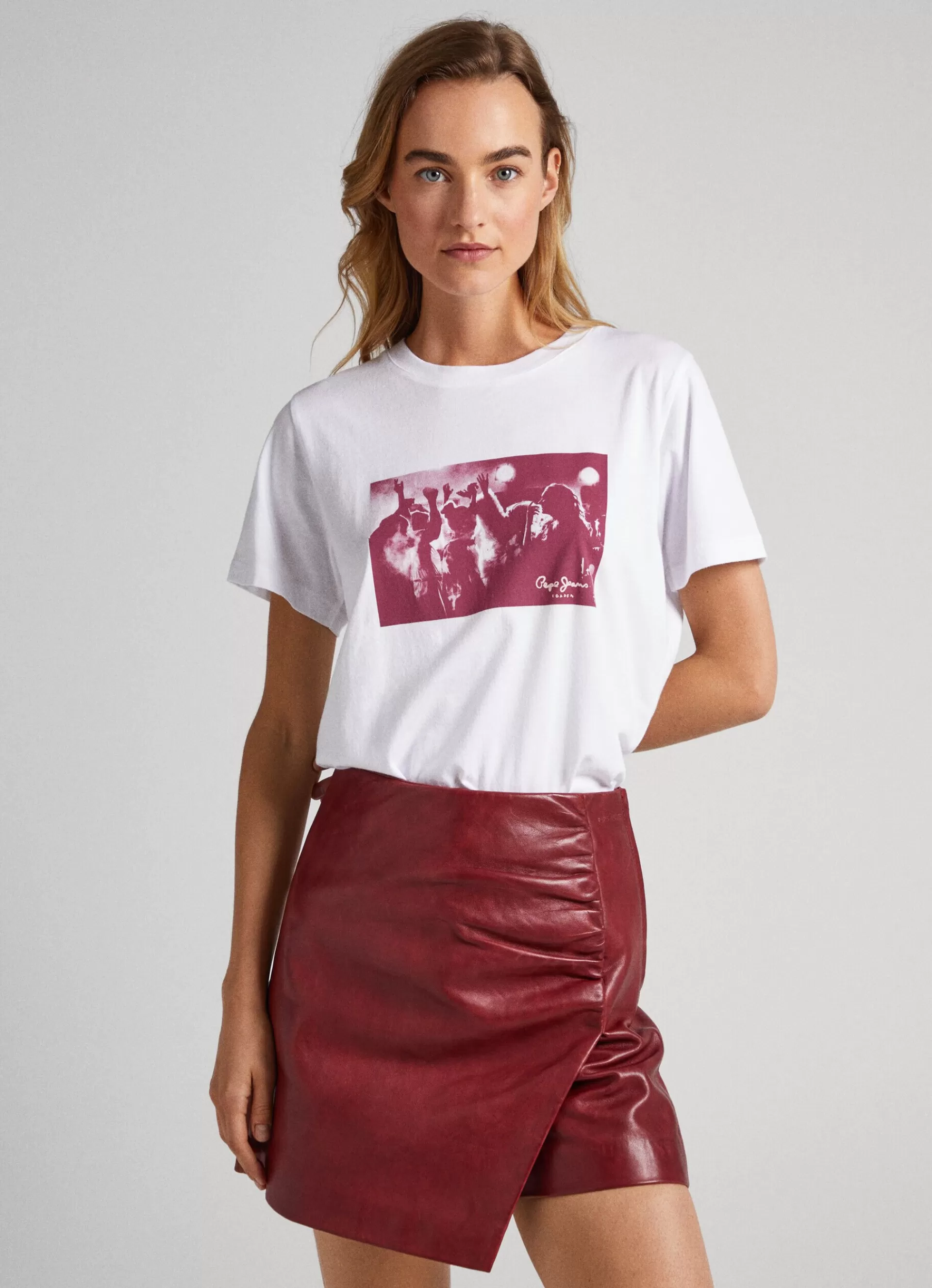 T-shirts*Women Pepe Jeans PHOTO PRINT T-SHIRT White