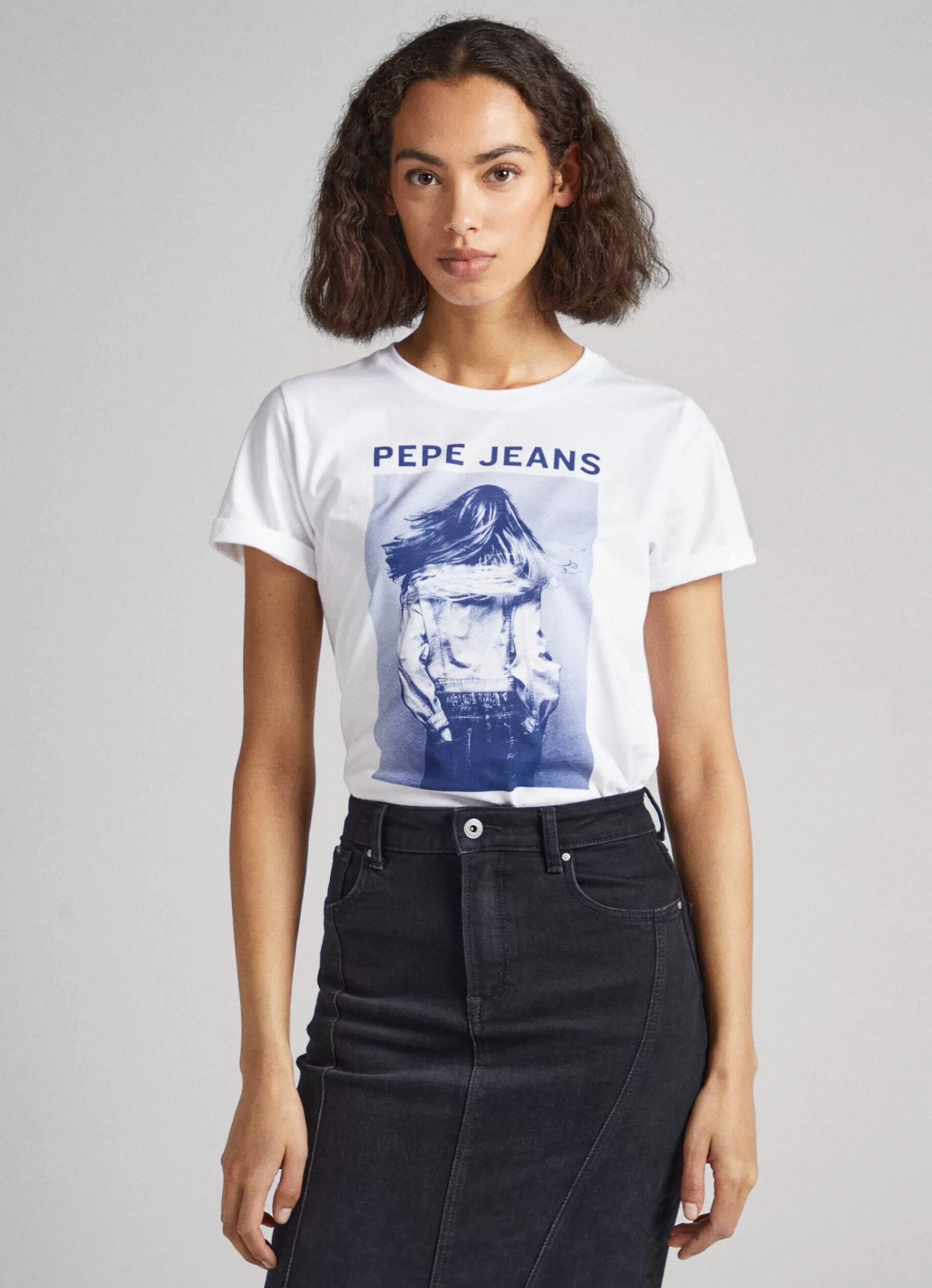 T-shirts*Women Pepe Jeans PHOTO PRINT T-SHIRT White