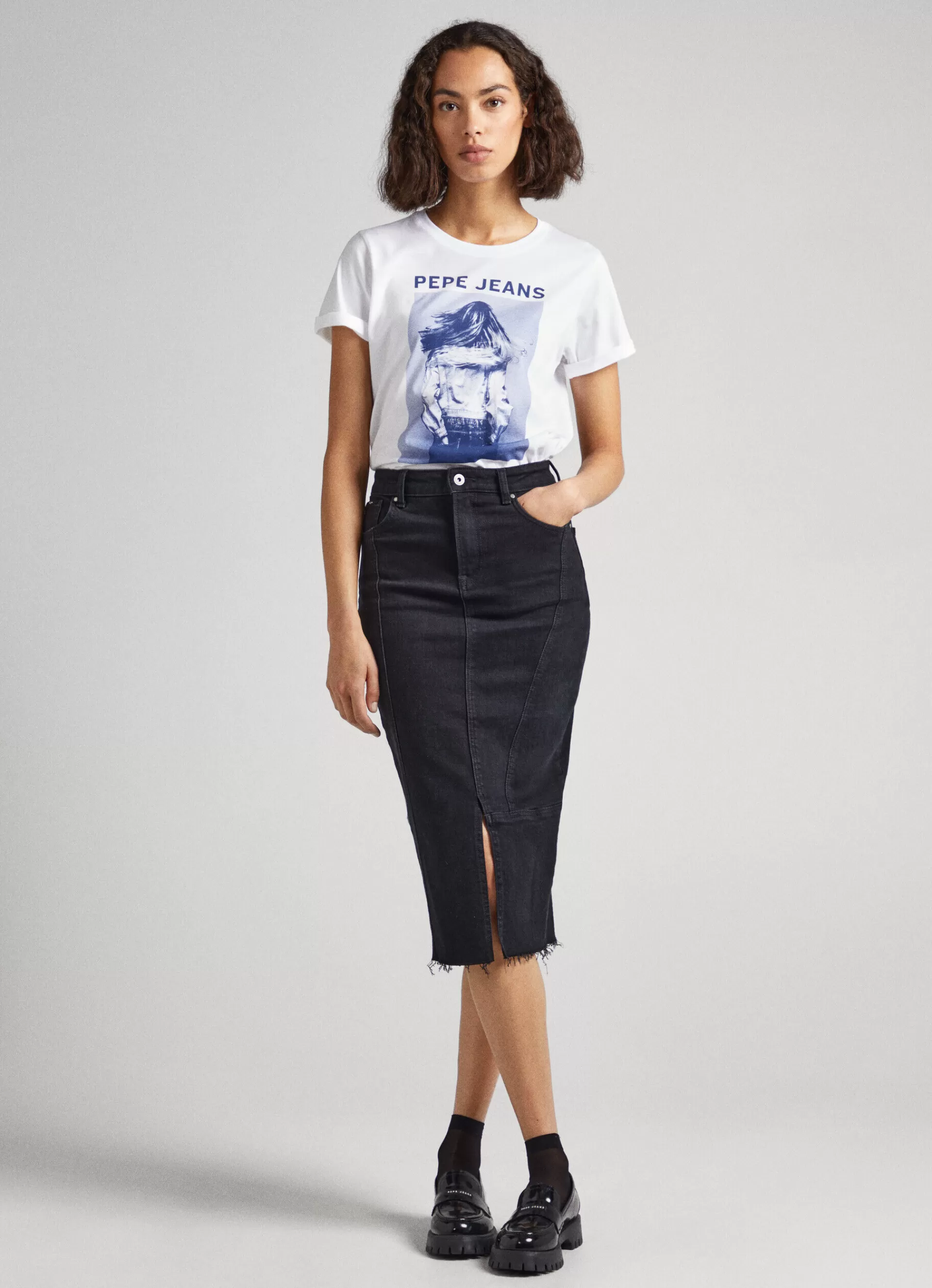 T-shirts*Women Pepe Jeans PHOTO PRINT T-SHIRT White