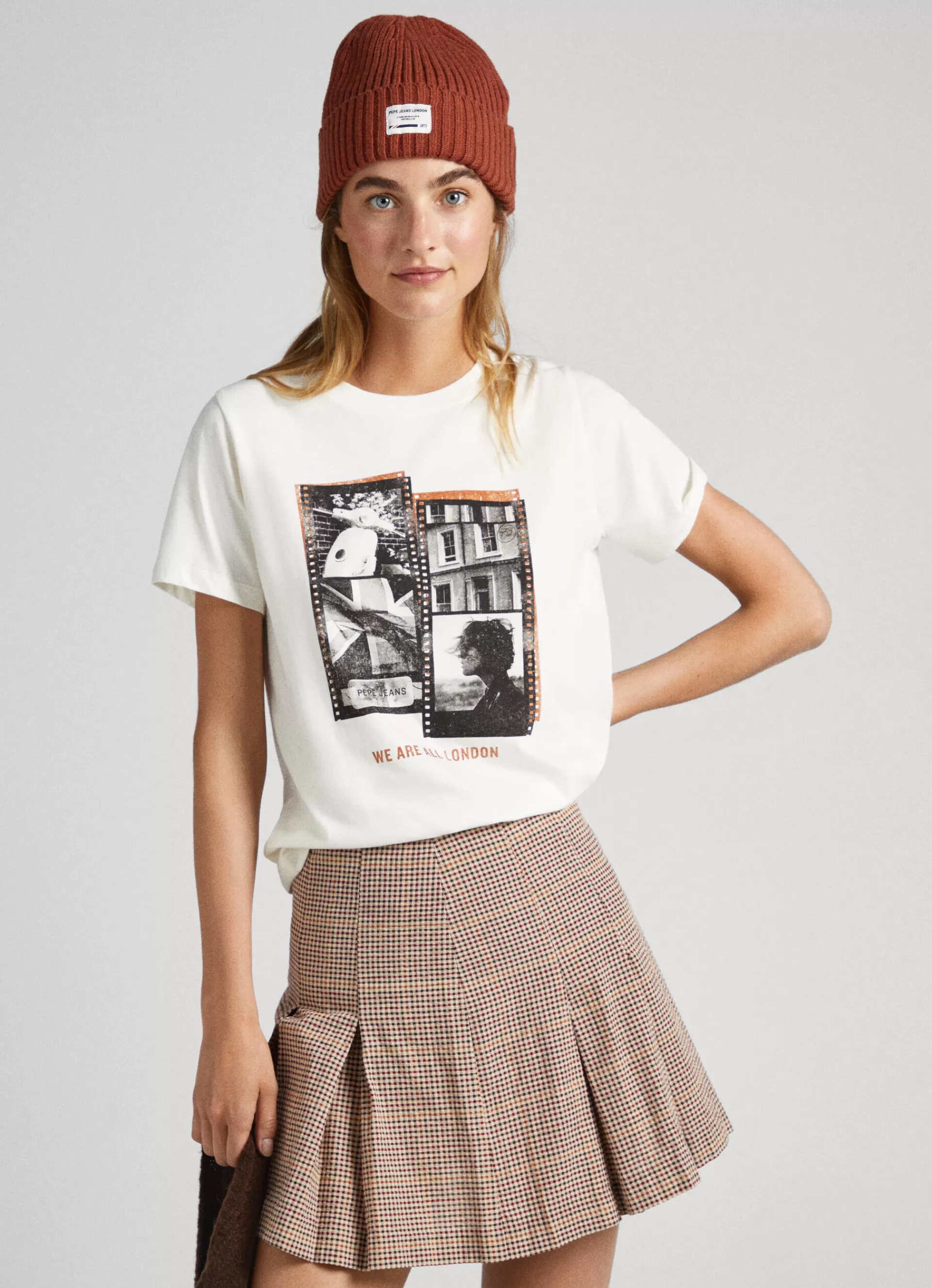 T-shirts*Women Pepe Jeans PHOTO PRINT T-SHIRT Mousse White