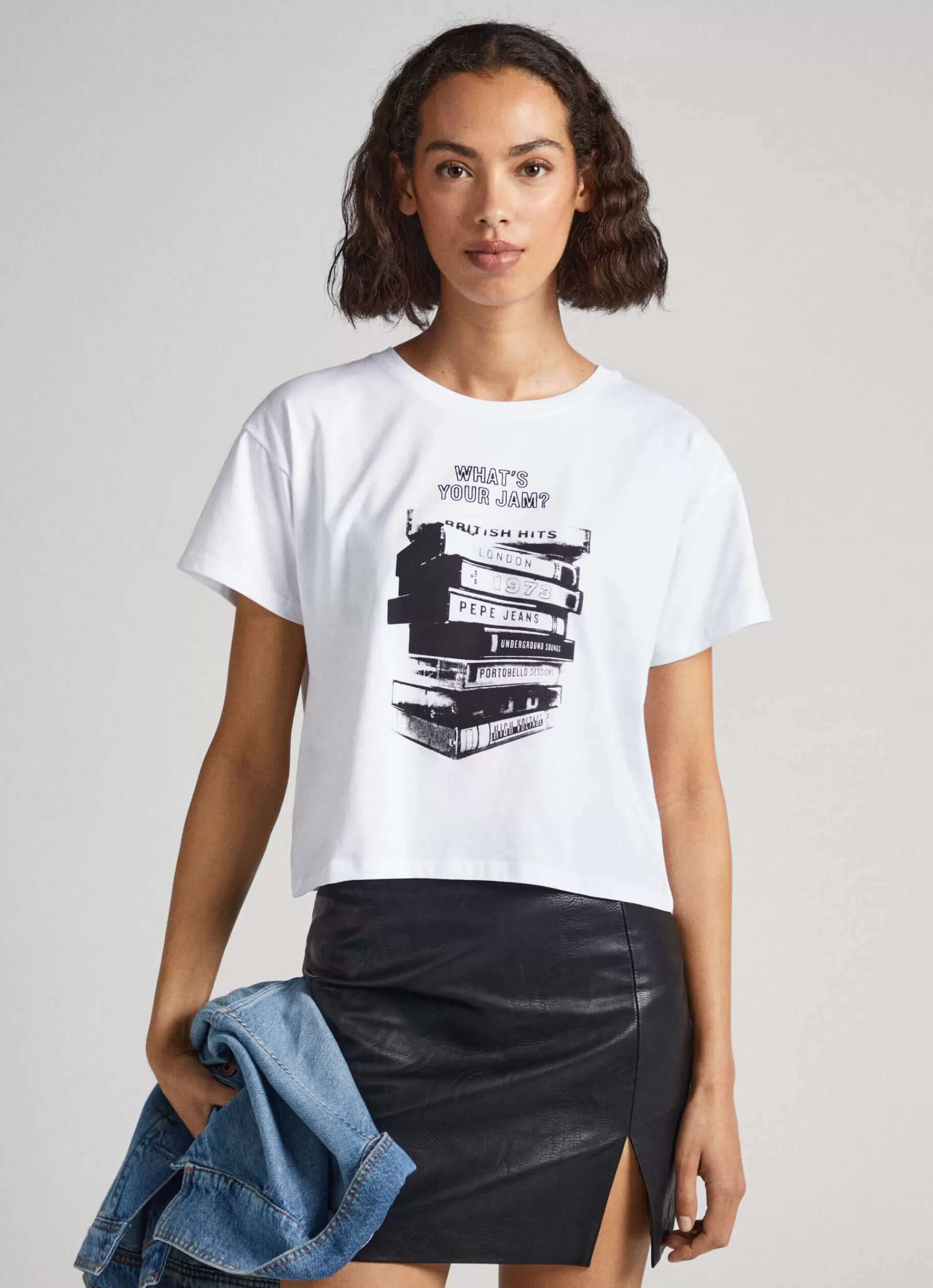 T-shirts*Women Pepe Jeans PHOTO PRINT T-SHIRT White