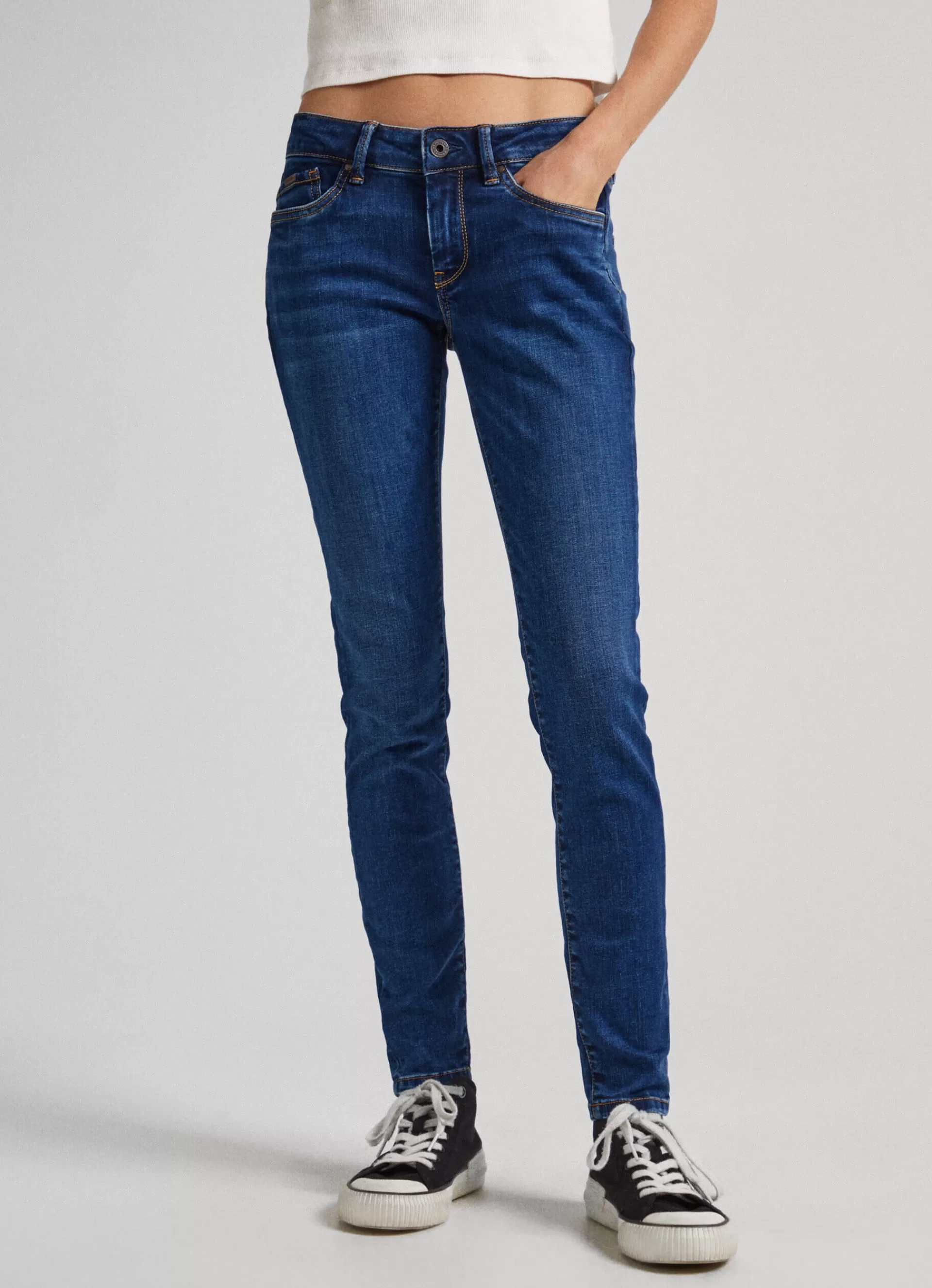 Skinny | Jeans*Women Pepe Jeans PIXIE SKINNY FIT MID-RISE JEANS Denim