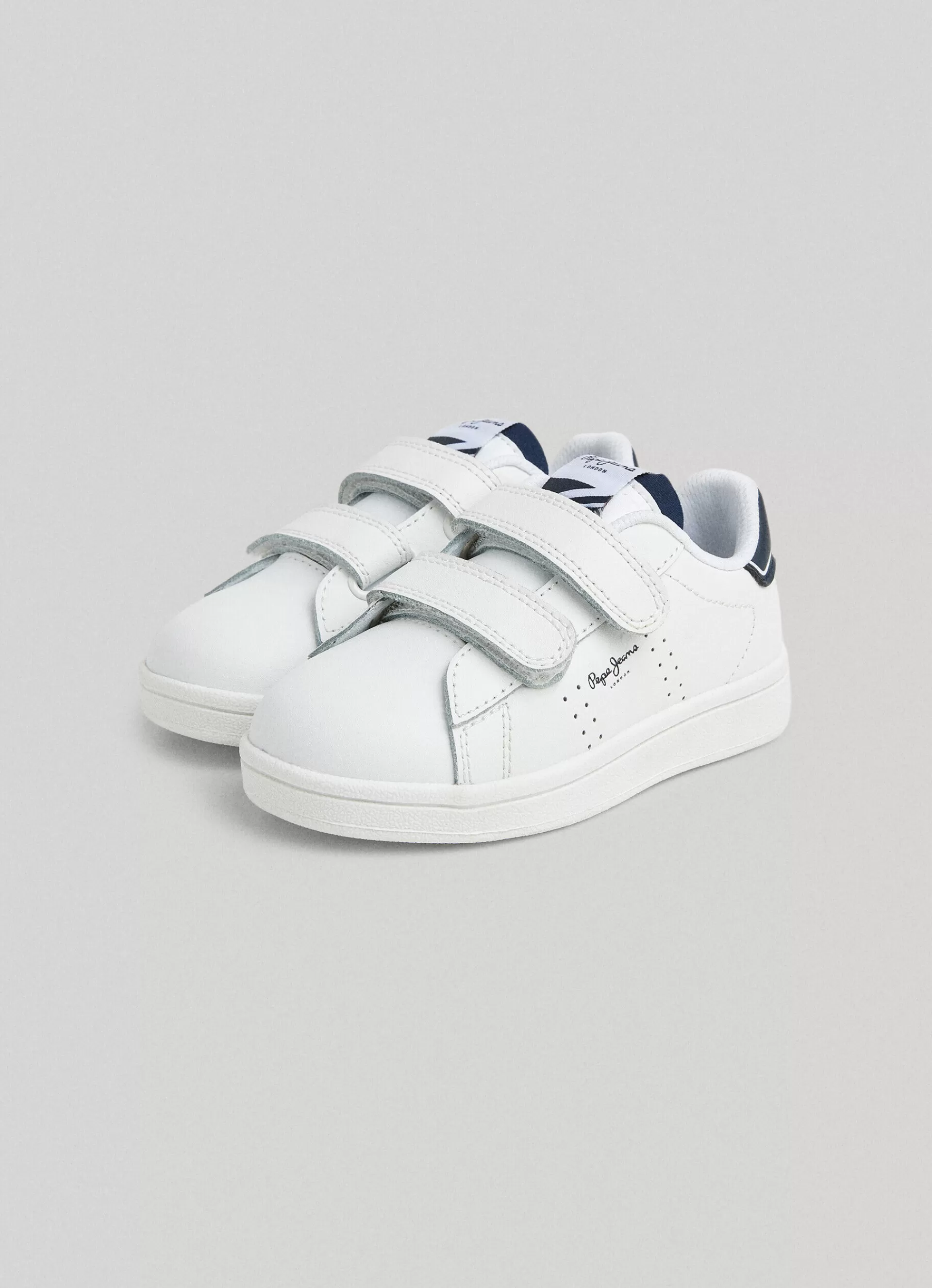 Footwear*KIDS Pepe Jeans PLAYER BASIC LEATHER TRAINERS White