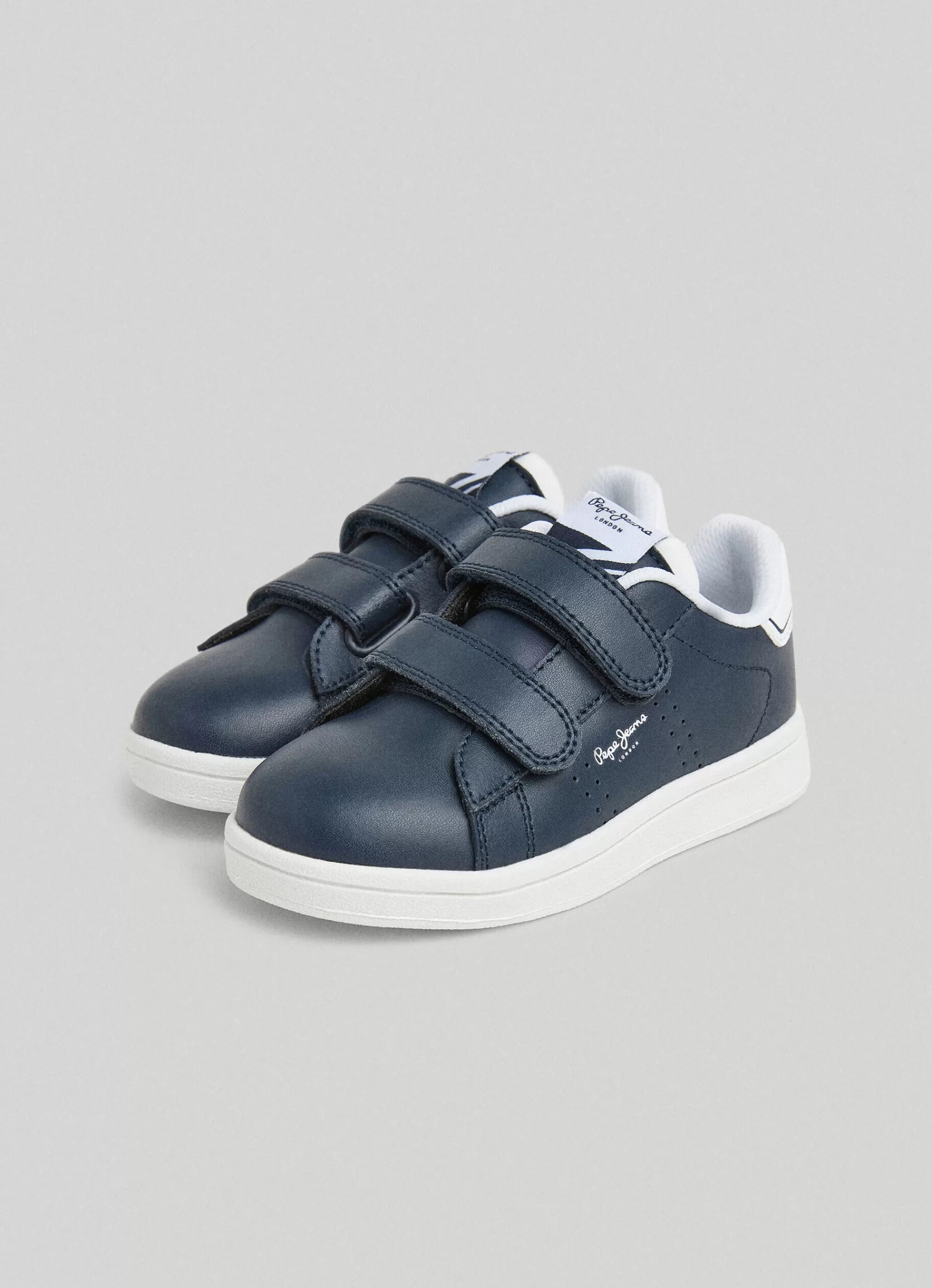 Footwear*KIDS Pepe Jeans PLAYER BASIC LEATHER TRAINERS Navy