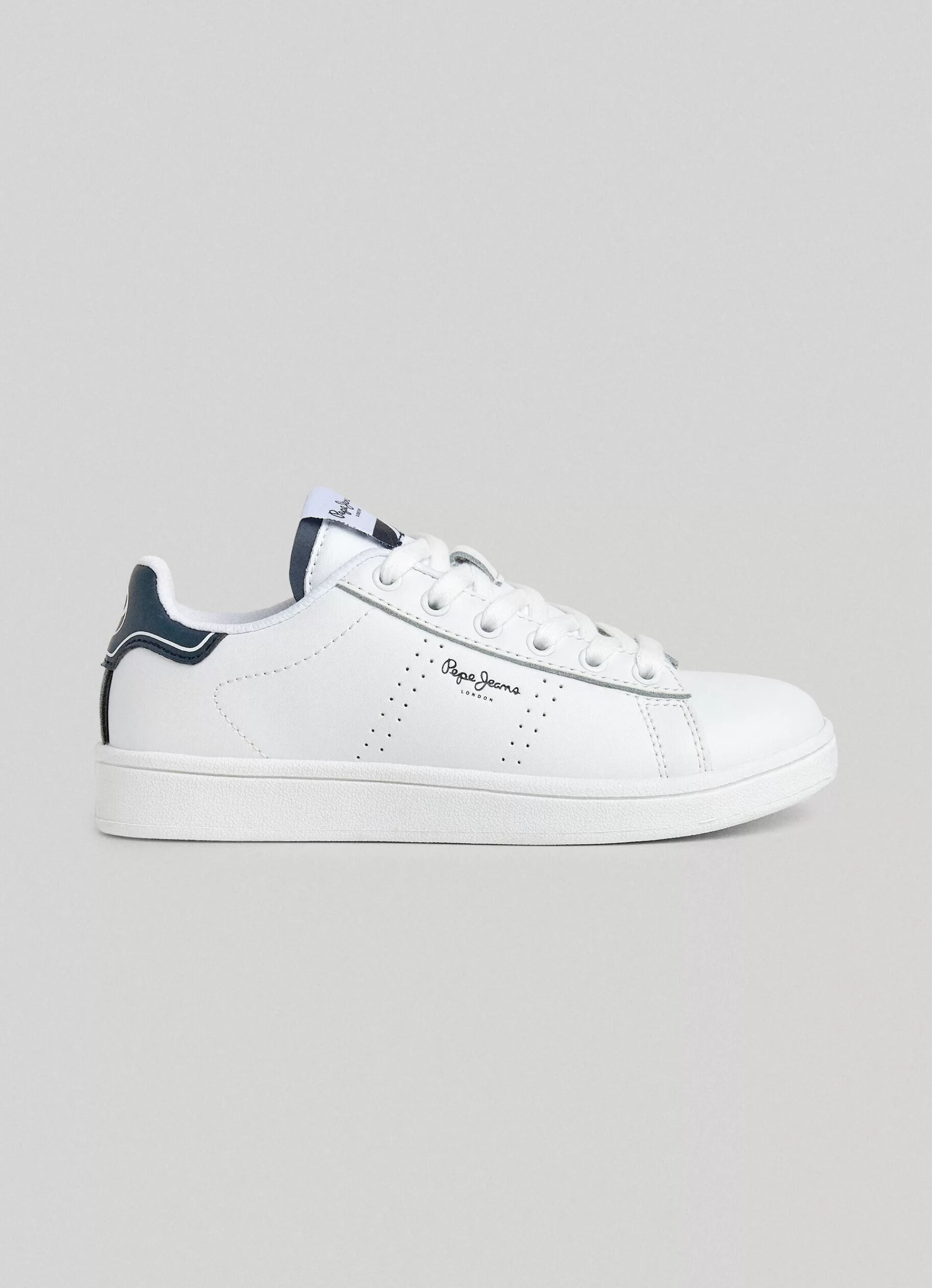 Footwear*KIDS Pepe Jeans PLAYER BASIC LEATHER TRAINERS White