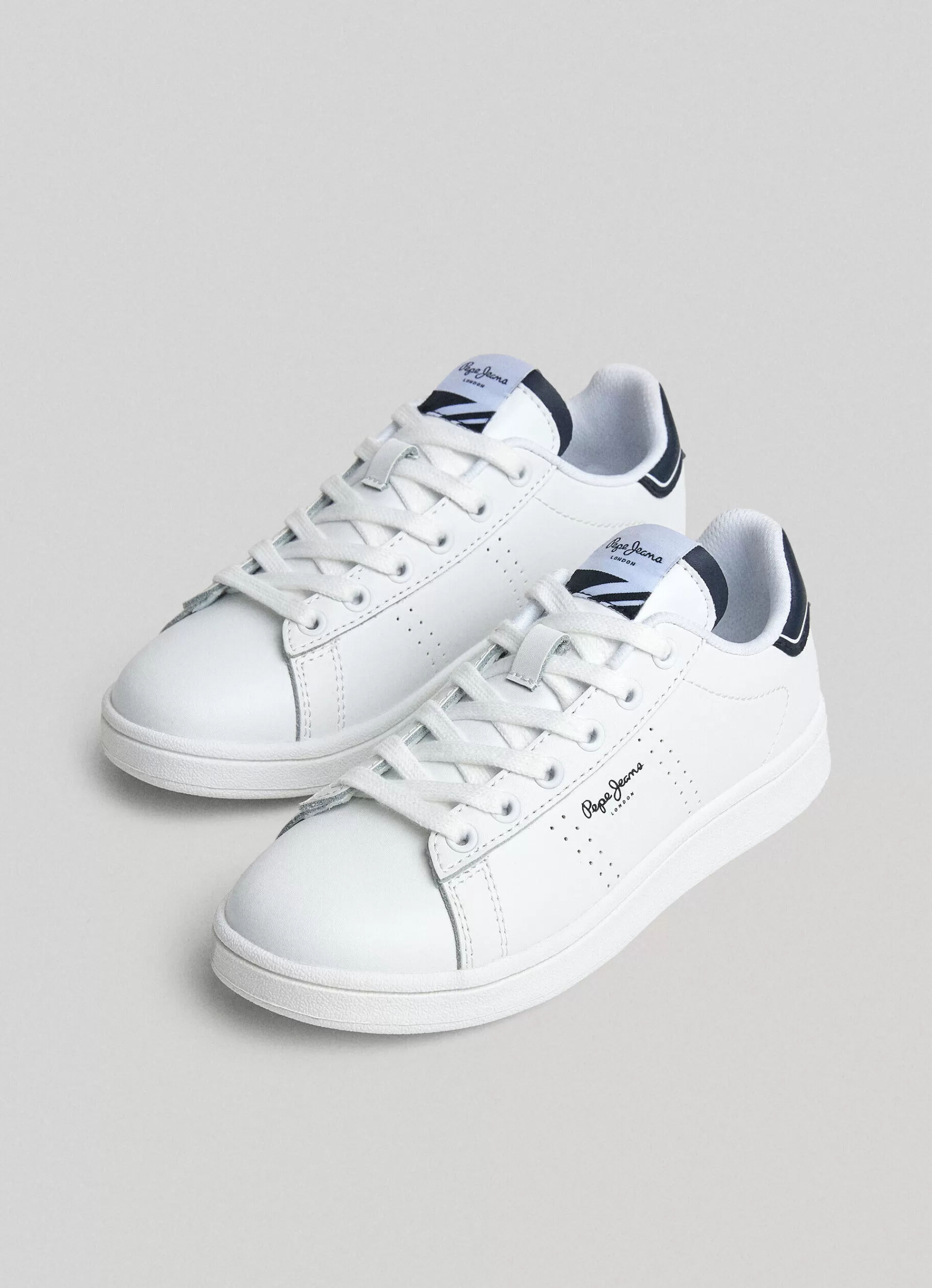 Footwear*KIDS Pepe Jeans PLAYER BASIC LEATHER TRAINERS White