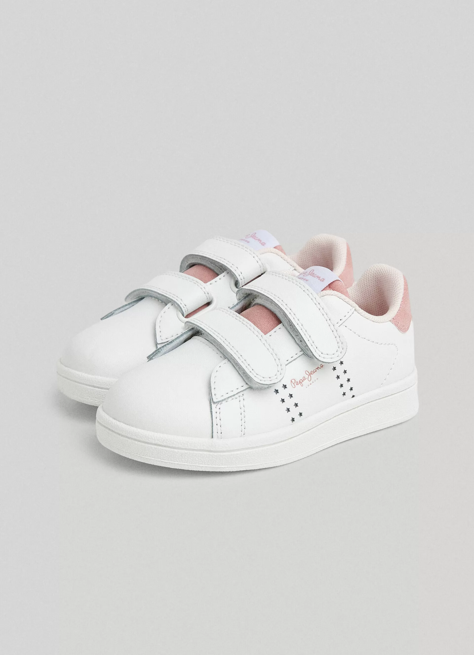 Footwear*KIDS Pepe Jeans PLAYER STAR LEATHER TRAINERS White