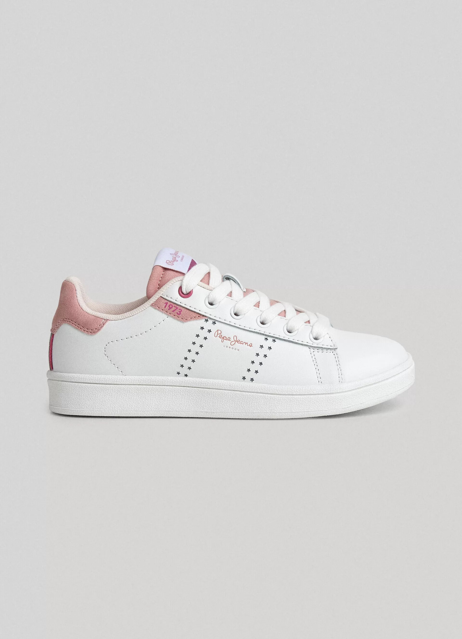 Footwear*KIDS Pepe Jeans PLAYER STAR LEATHER TRAINERS White