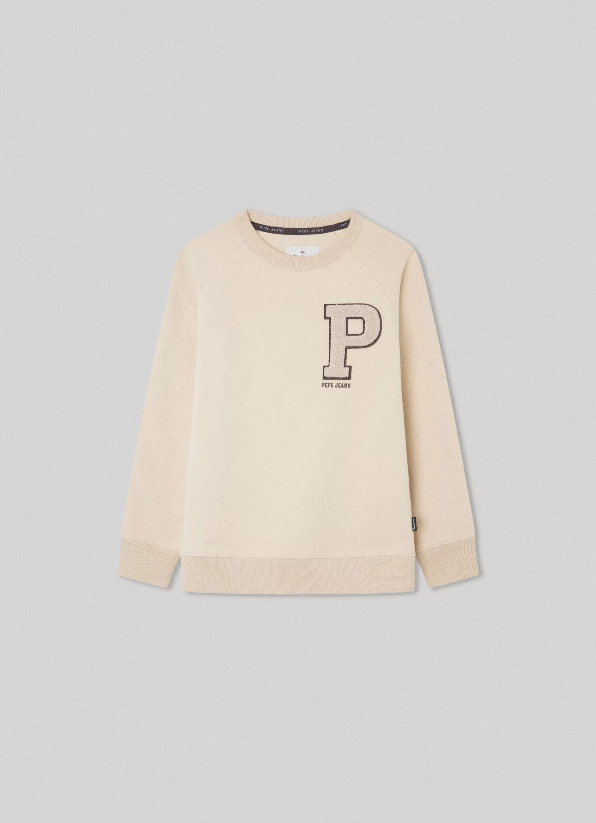 Sweats*KIDS Pepe Jeans PRINTED P LOGO SWEATSHIRT Ivory White