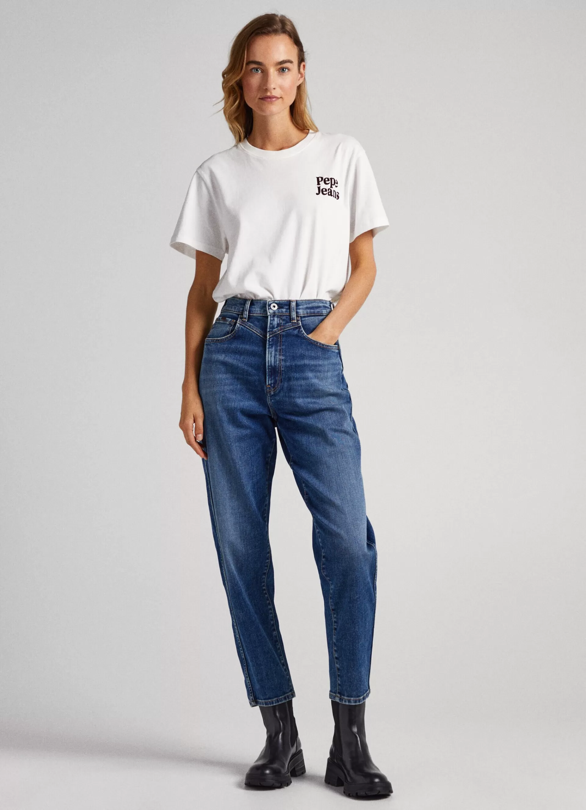 Trends | Jeans*Women Pepe Jeans RACHEL BALLOON FIT HIGH-RISE JEANS Denim