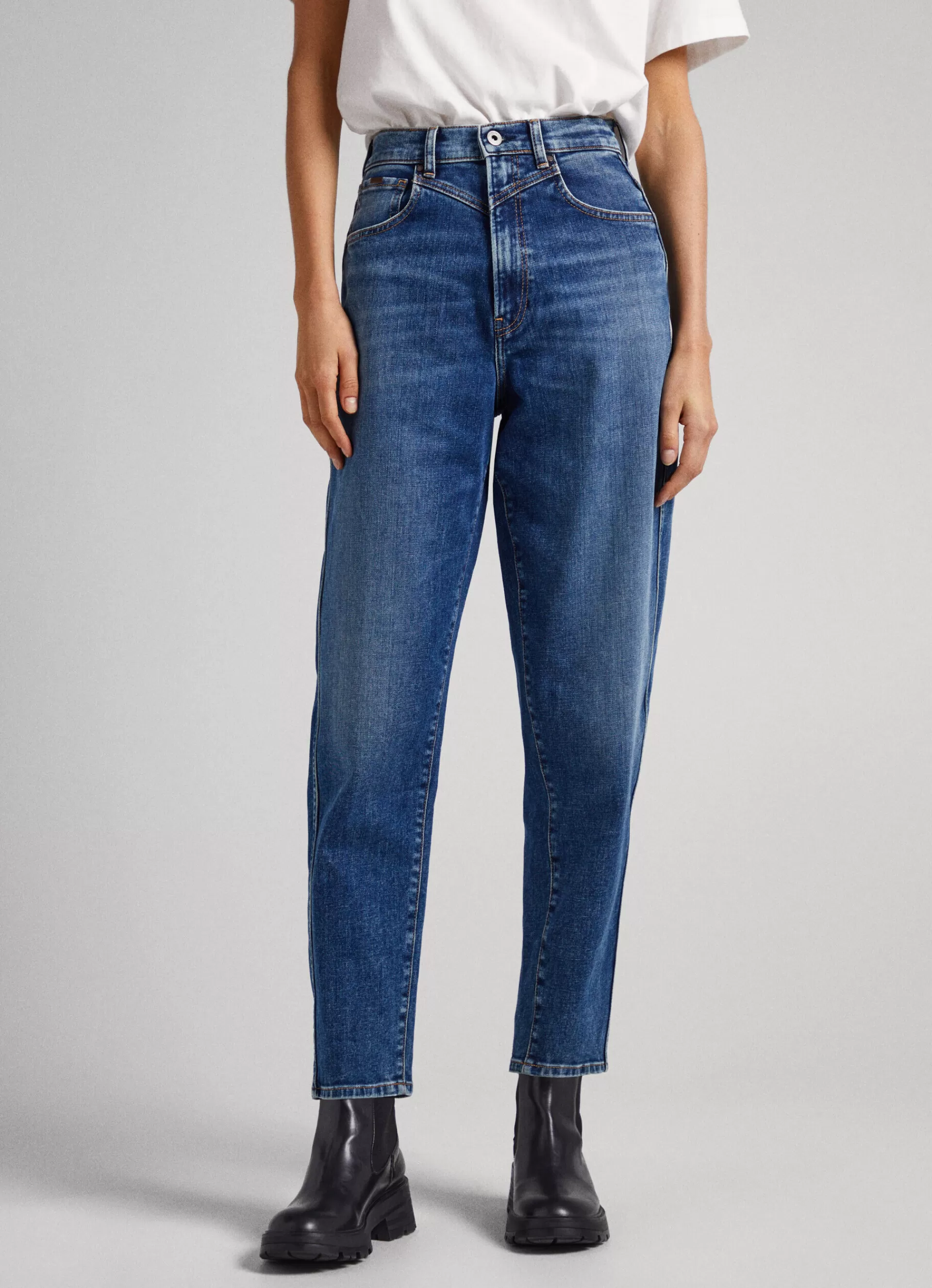 Trends | Jeans*Women Pepe Jeans RACHEL BALLOON FIT HIGH-RISE JEANS Denim