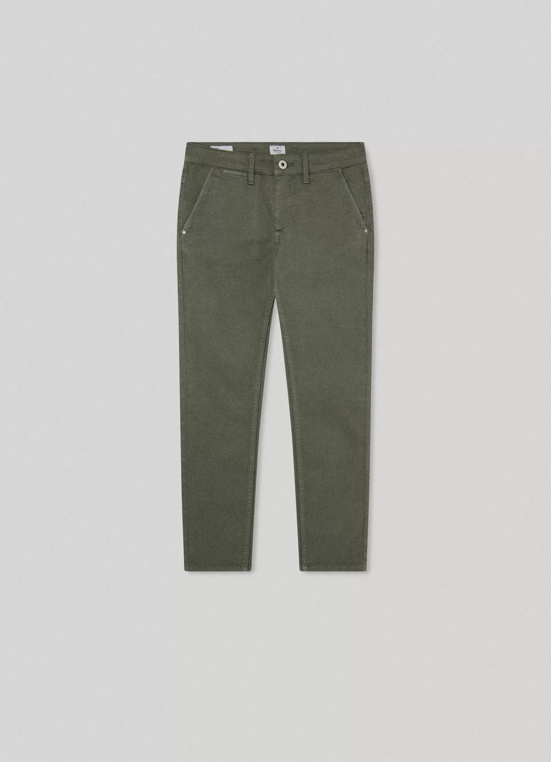 Trousers*KIDS Pepe Jeans REGULAR FIT CHINO TROUSERS Olive Green