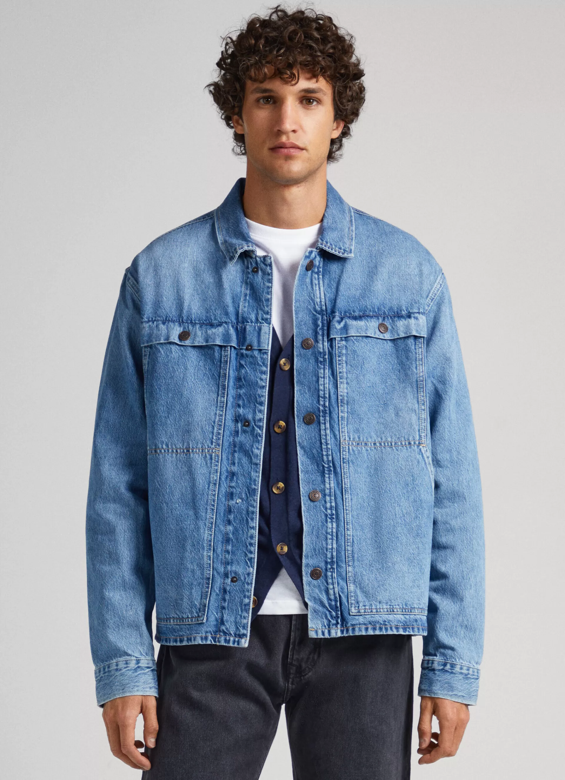 Coats & Jackets*Men Pepe Jeans REGULAR FIT JACKET Denim