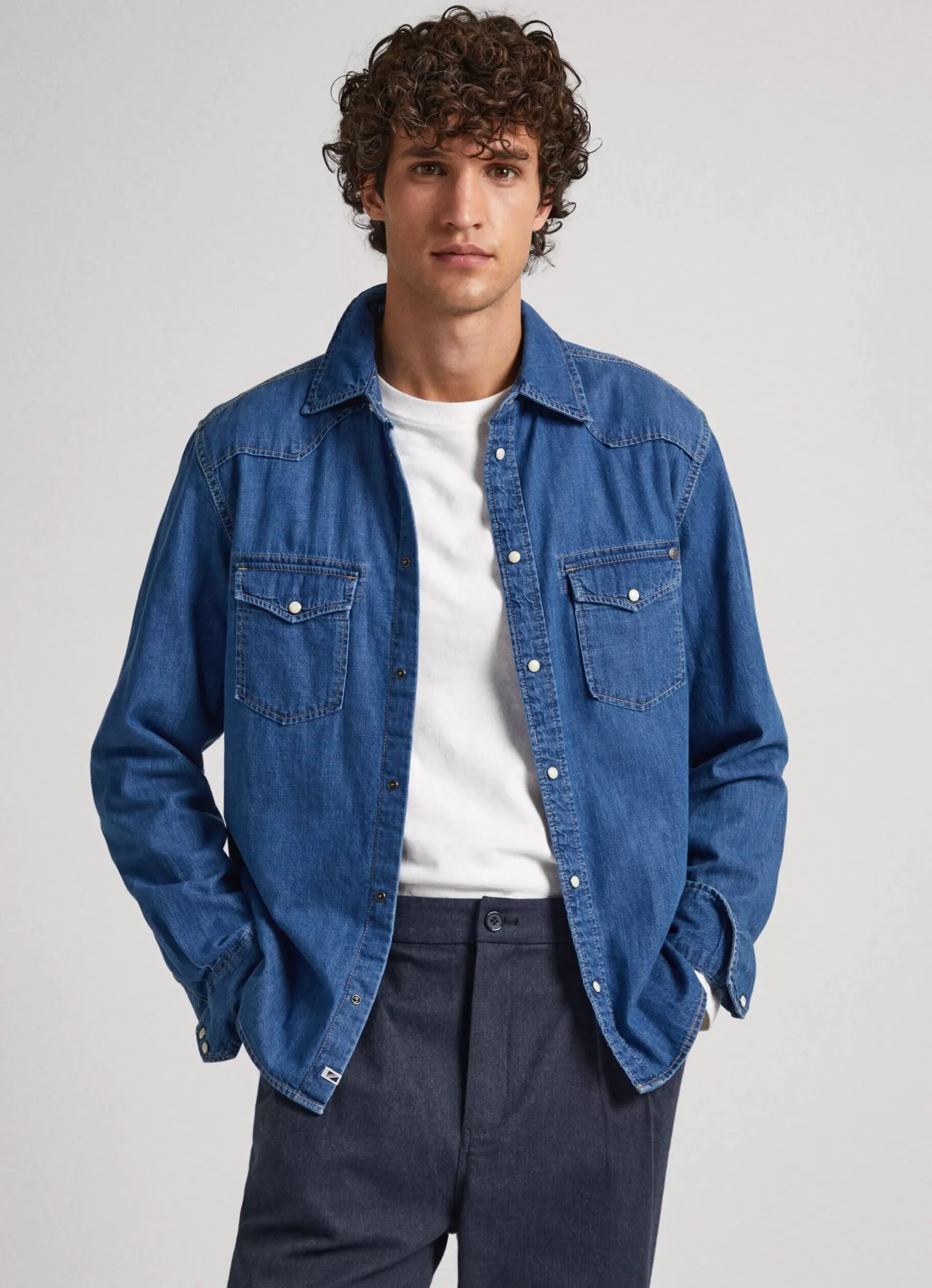 Shirts*Men Pepe Jeans REGULAR FIT SHIRT Denim