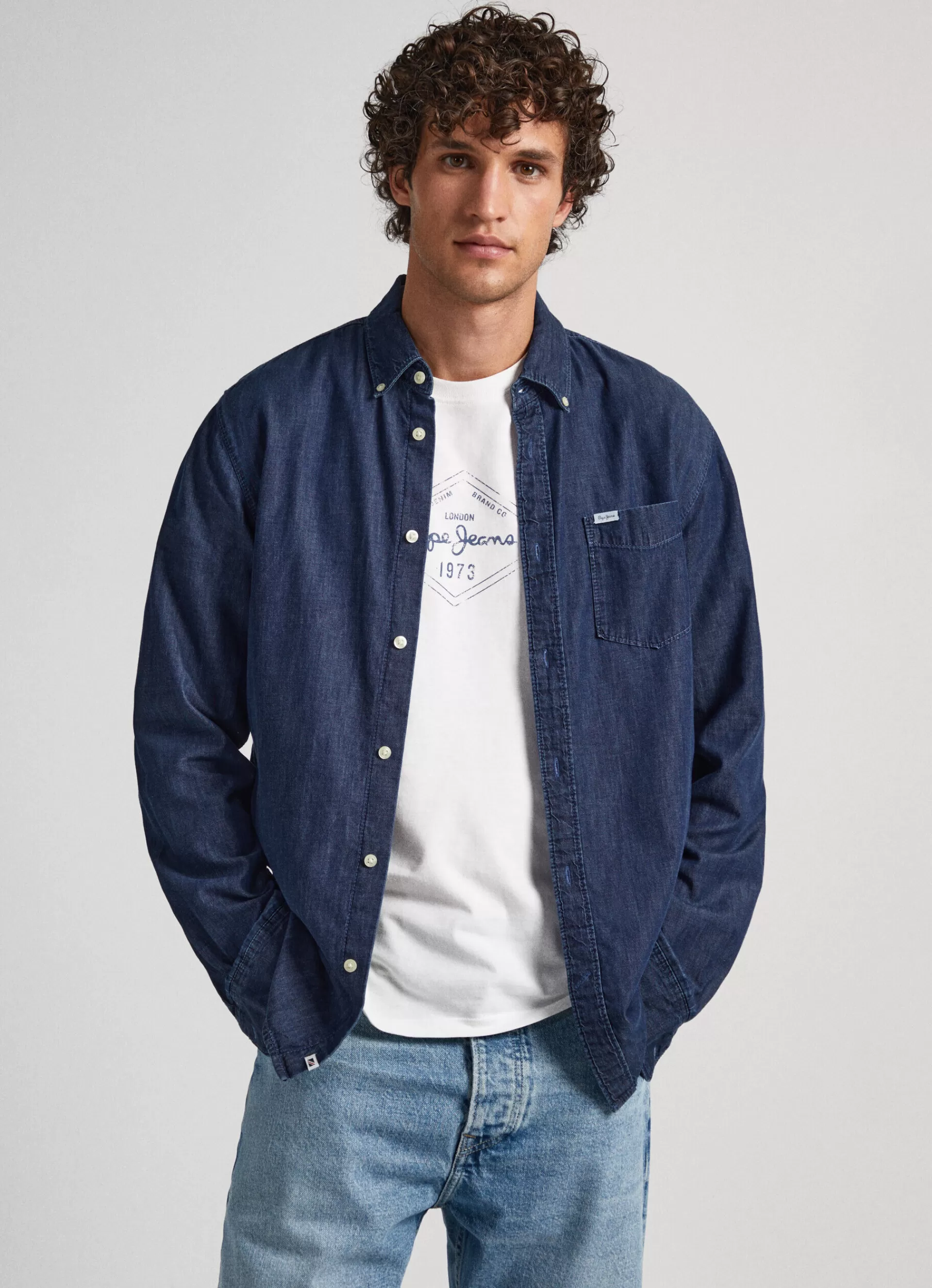 Shirts*Men Pepe Jeans REGULAR FIT SHIRT Denim