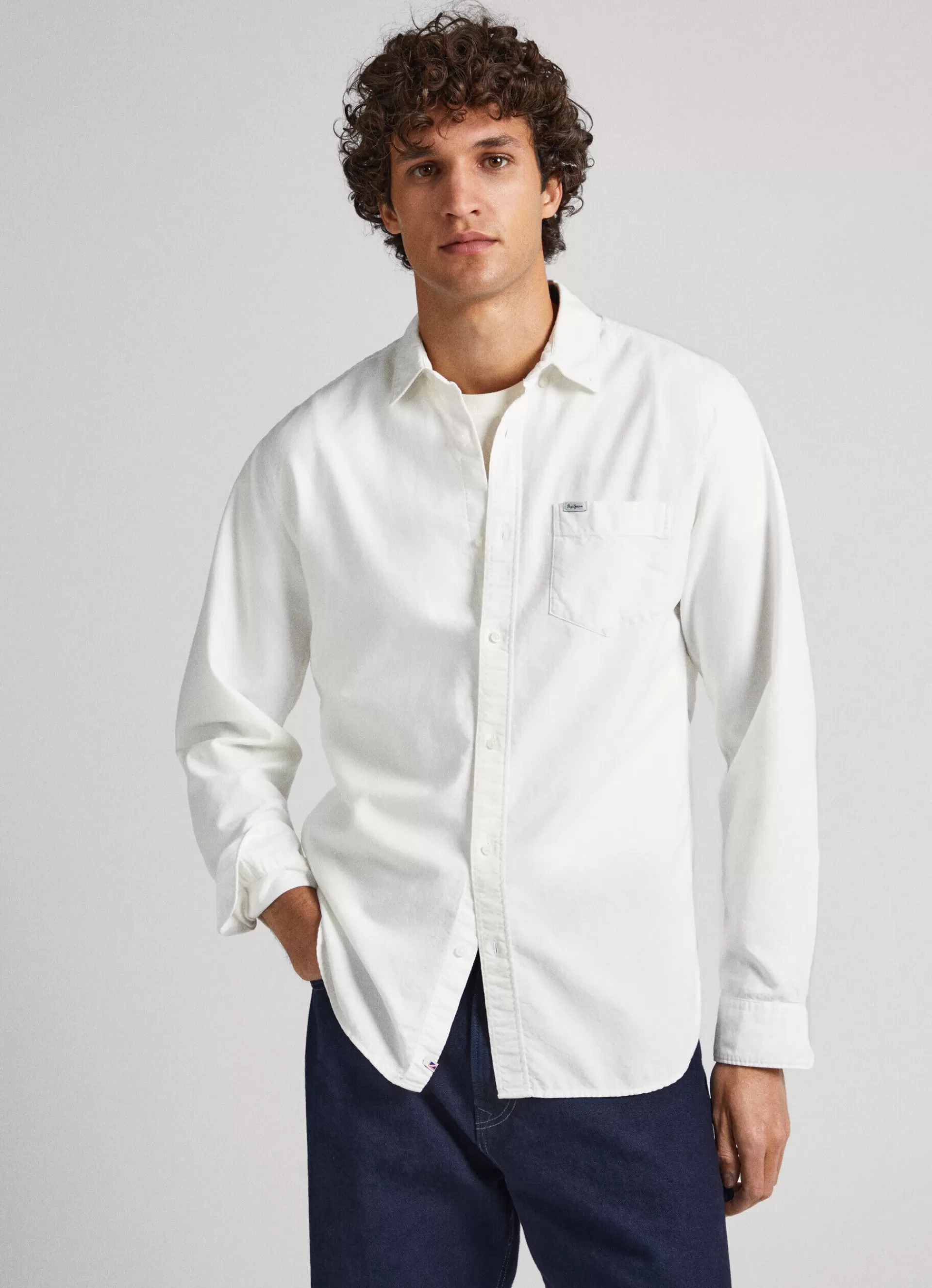 Shirts*Men Pepe Jeans REGULAR FIT OXFORD SHIRT White