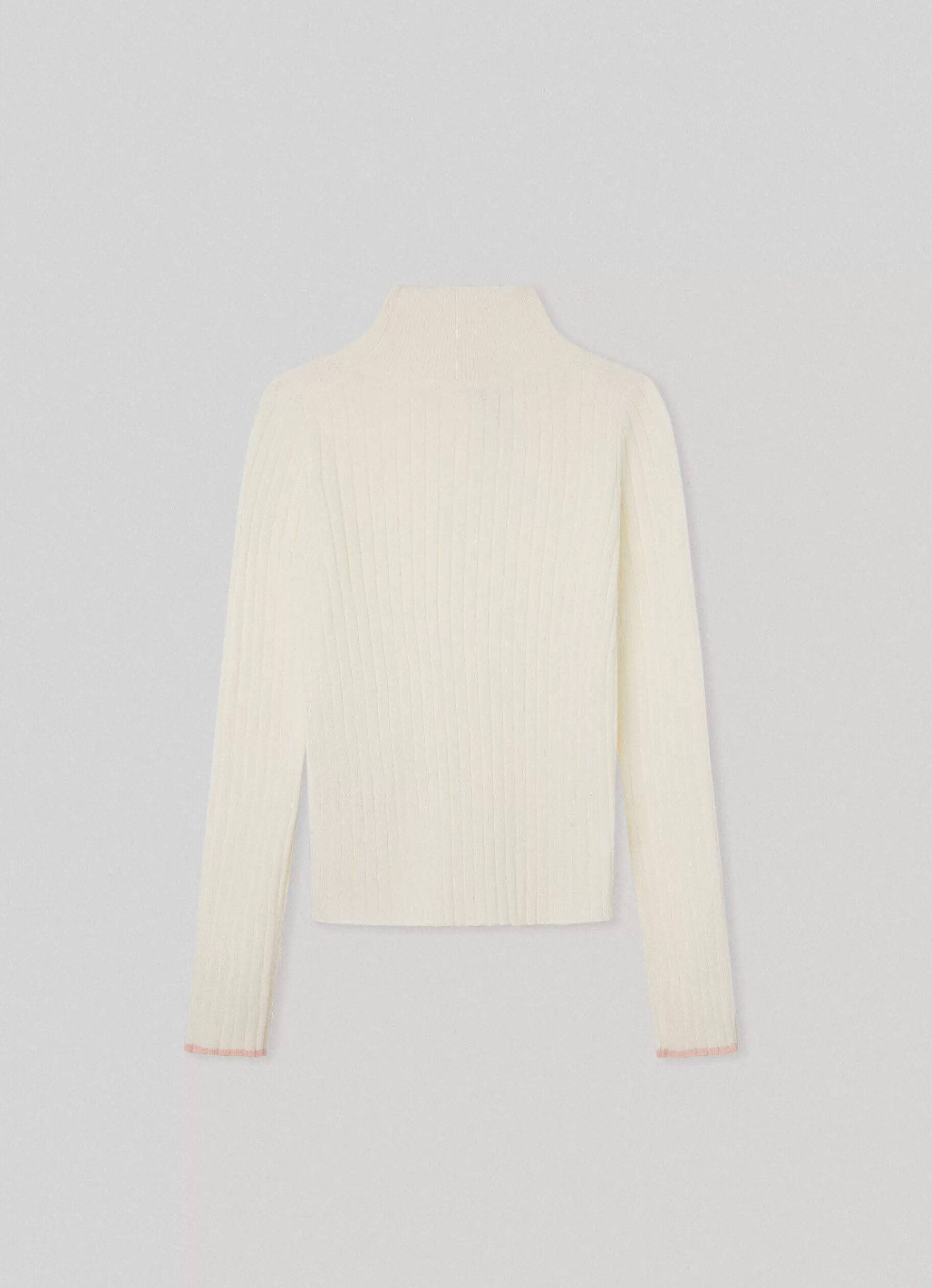 Sweats & Knits*KIDS Pepe Jeans RIBBED HIGH NECK SWEATER Mousse White