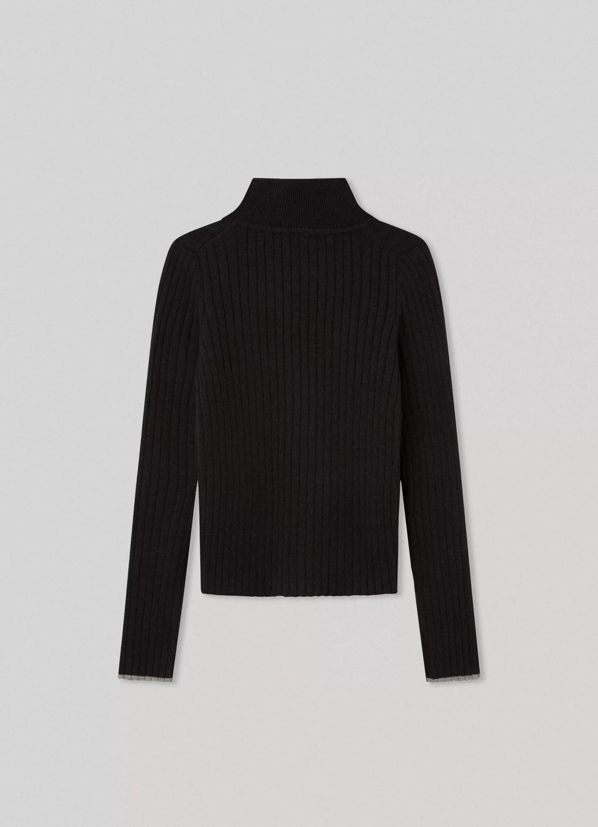 Sweats & Knits*KIDS Pepe Jeans RIBBED HIGH NECK SWEATER Black