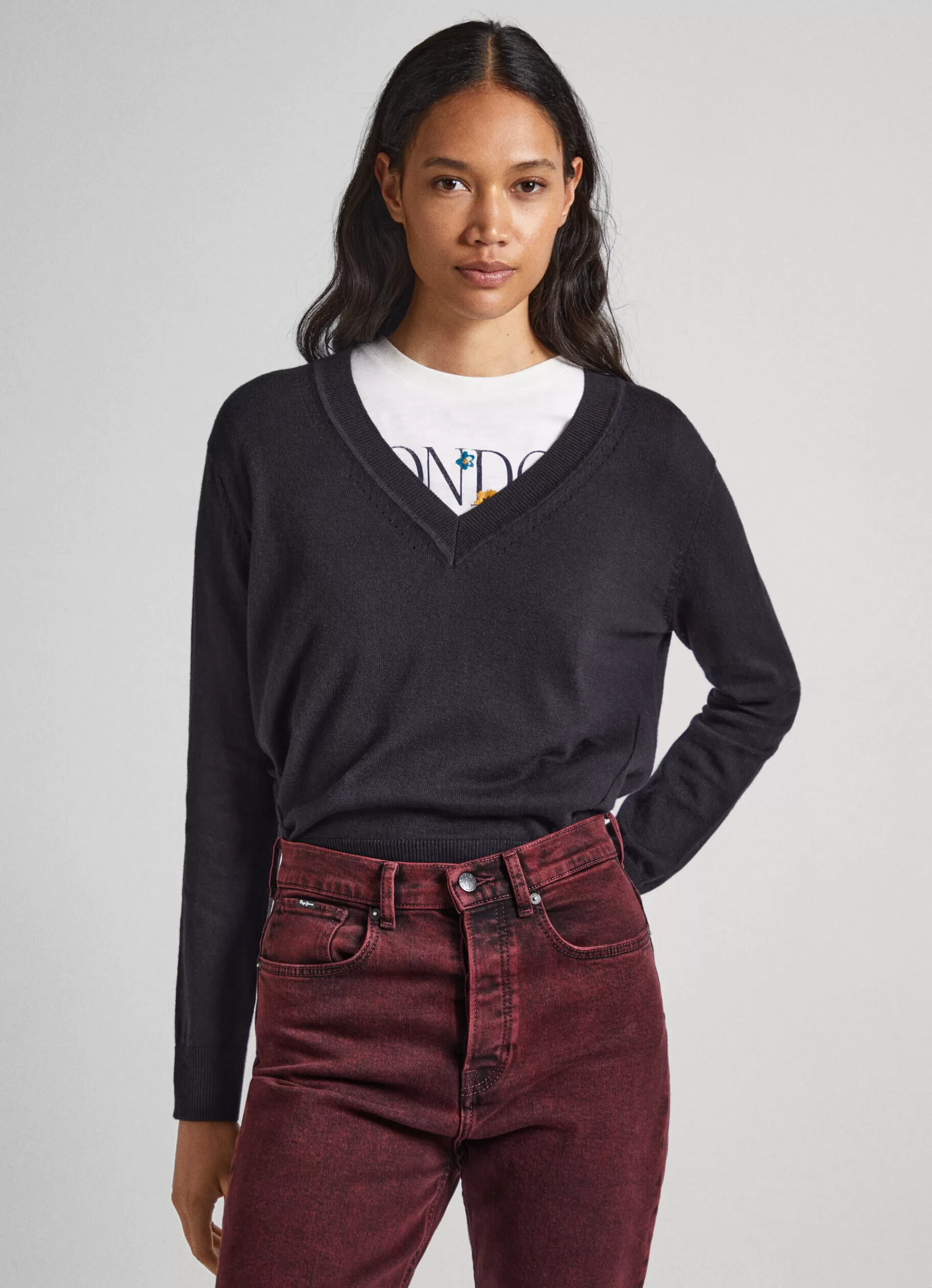 Sweaters & Cardigans | Knitwear*Women Pepe Jeans RIBBED KNIT Black