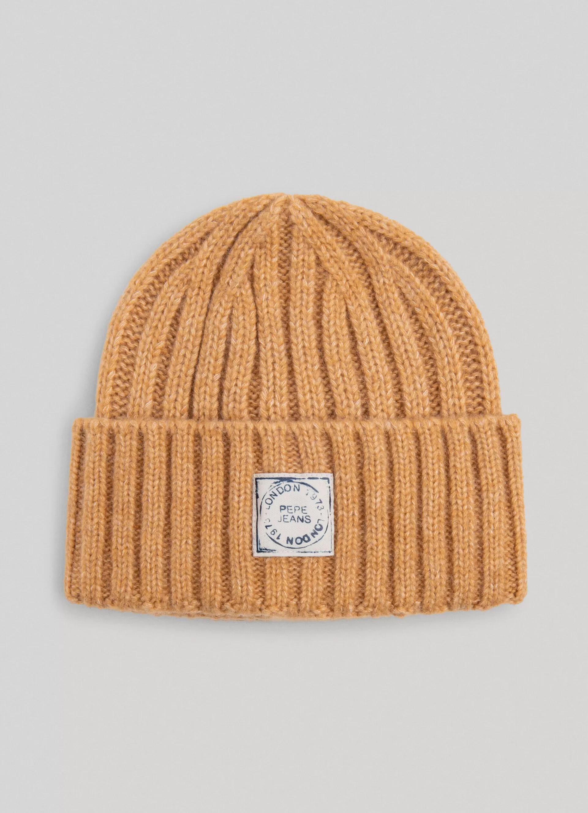 Hats & Caps*Women | Men Pepe Jeans RIBBED KNIT BEANIE Ochre Yellow