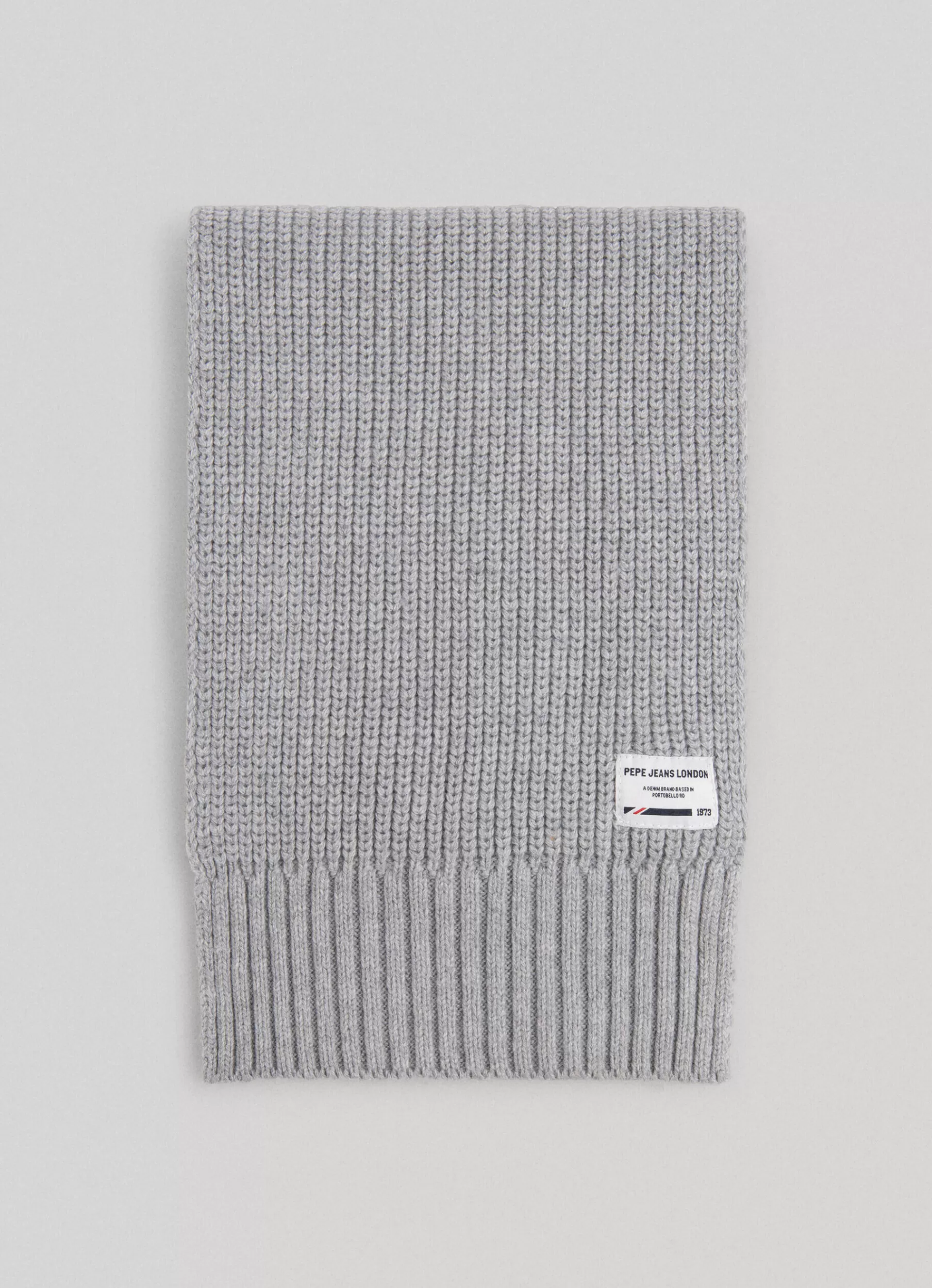 Scarves*Men Pepe Jeans RIBBED KNIT SCARF Marl Grey