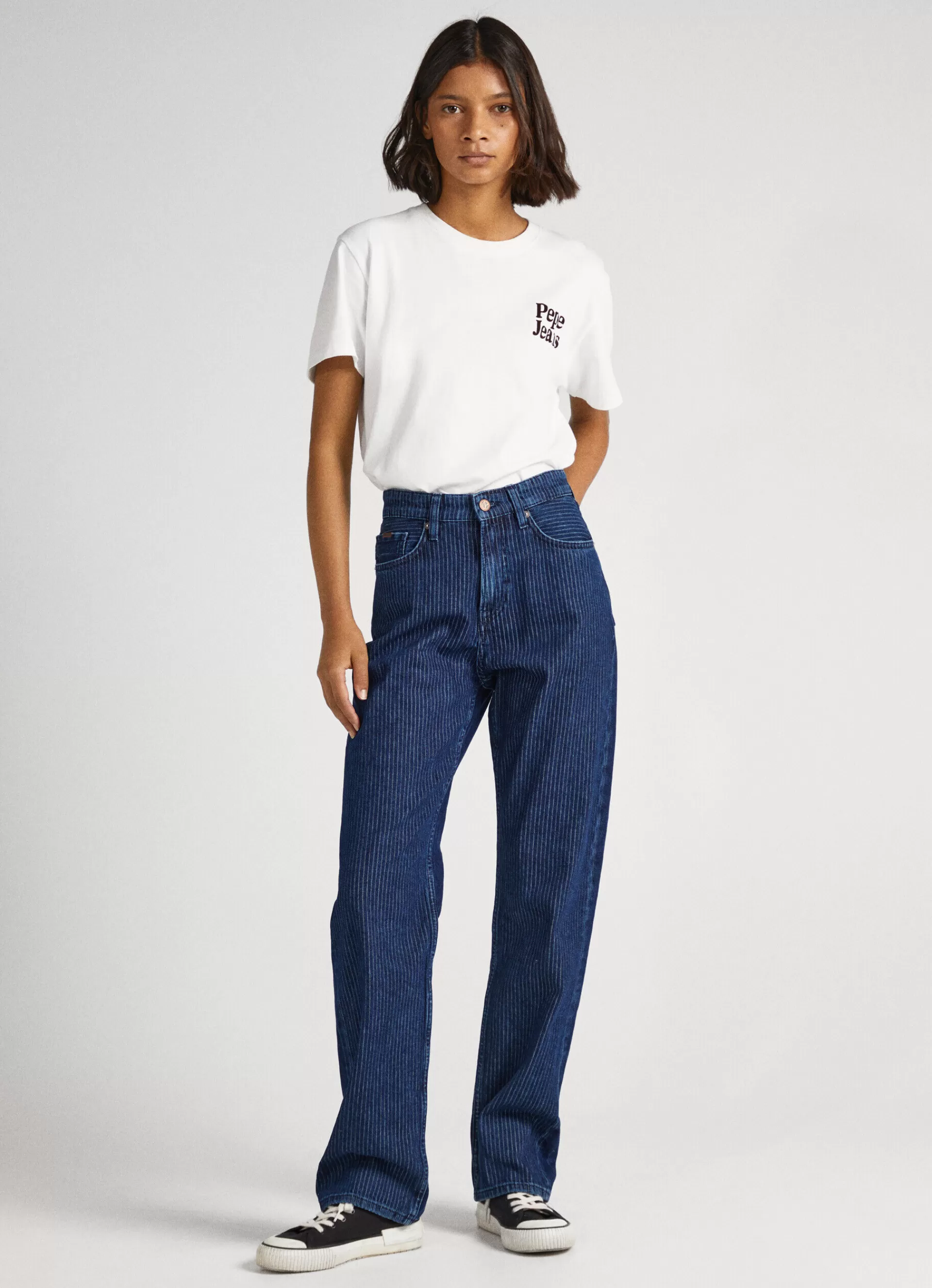 Straight*Women Pepe Jeans ROBYN REGULAR FIT HIGH-RISE JEANS Denim