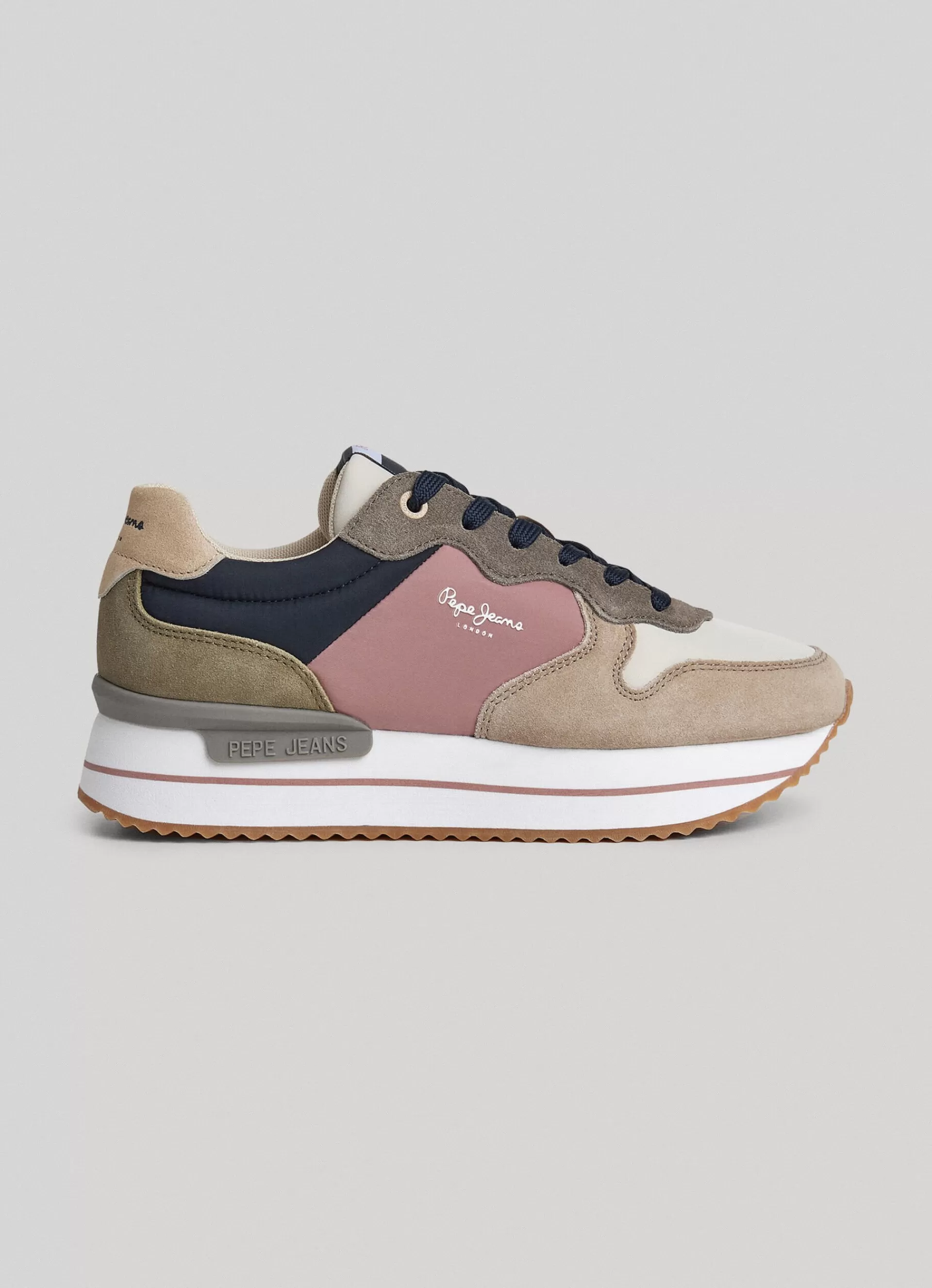 Sneakers*Women Pepe Jeans RUSPER QUEEN COMBINED TRAINERS Aid Brown