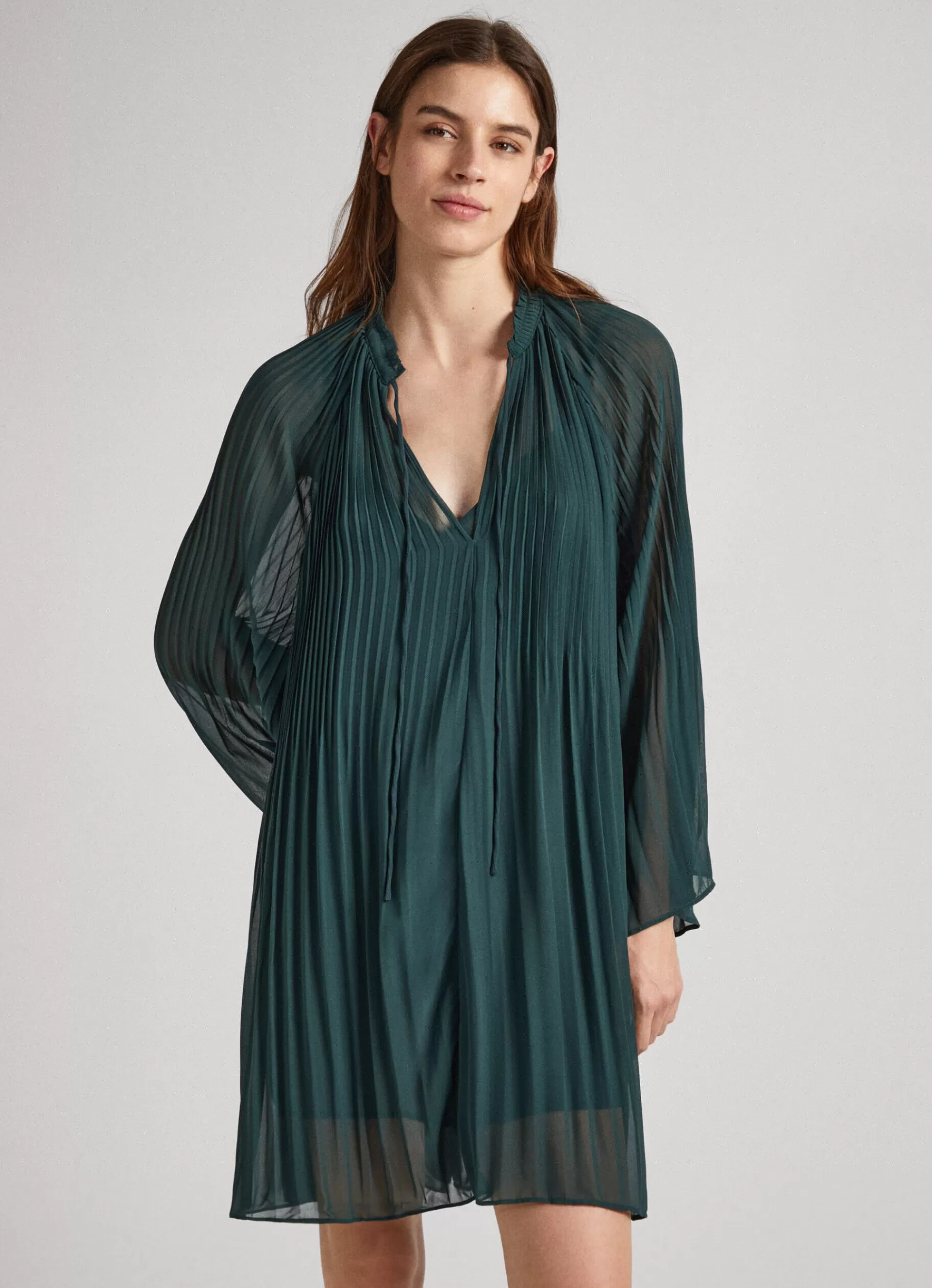 Dresses & Jumpsuits*Women Pepe Jeans SHORT SEMI-SHEER DRESS Regent Green