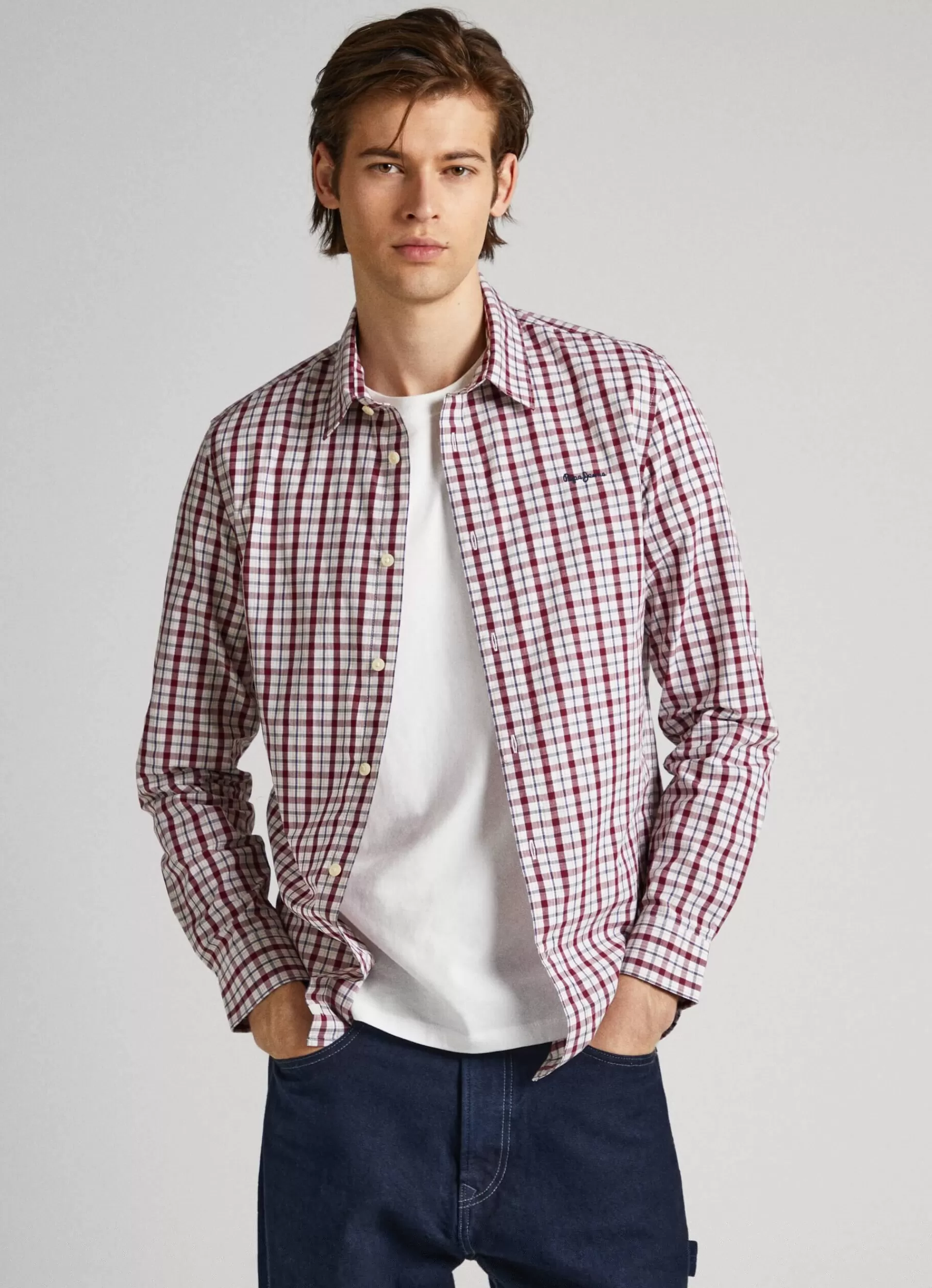 Shirts*Men Pepe Jeans SLIM FIT POPLIN CHECK SHIRT Multi