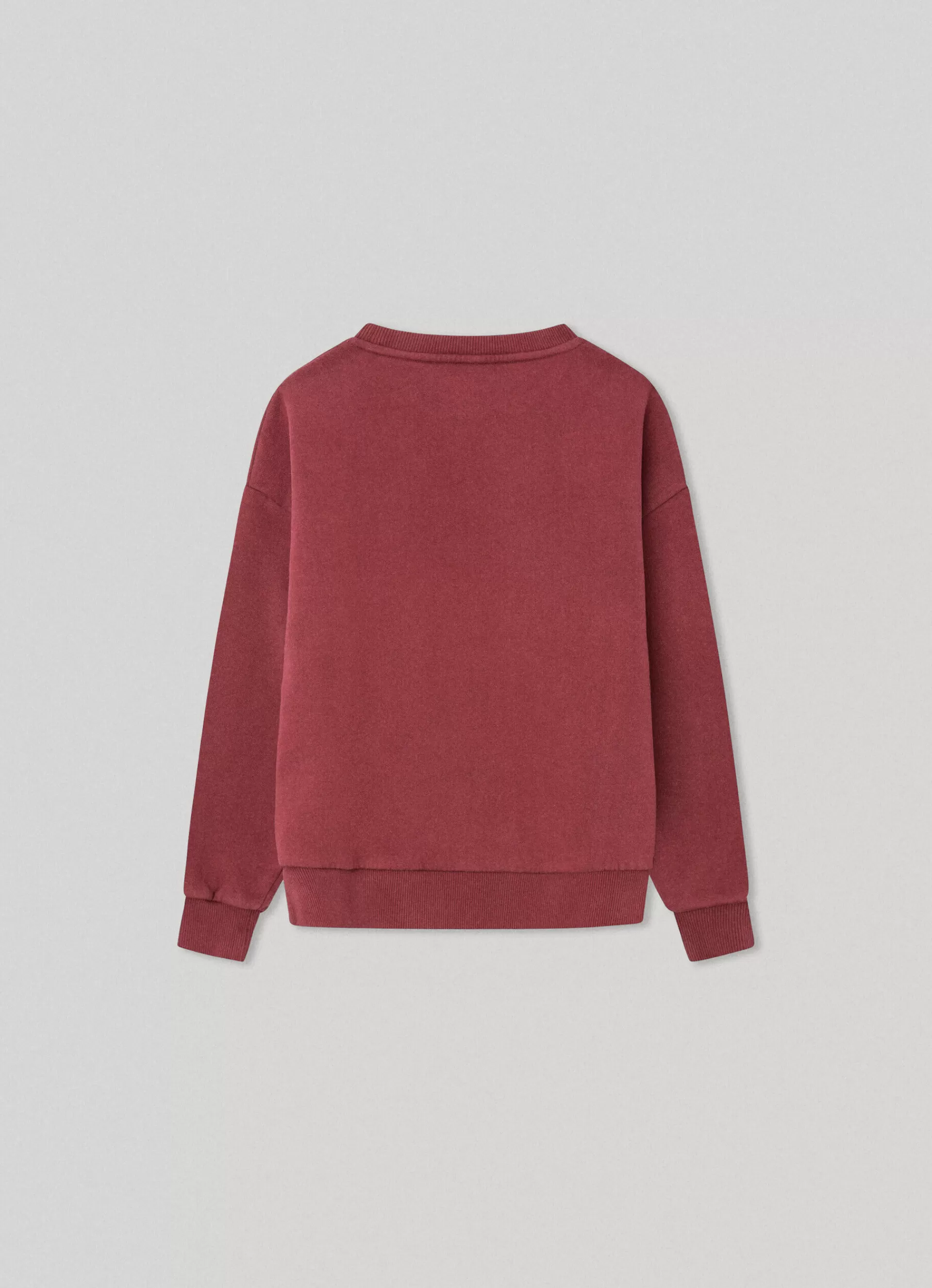 Sweats & Knits*KIDS Pepe Jeans STRASS LOGO COTTON SWEATSHIRT Burgundy Red