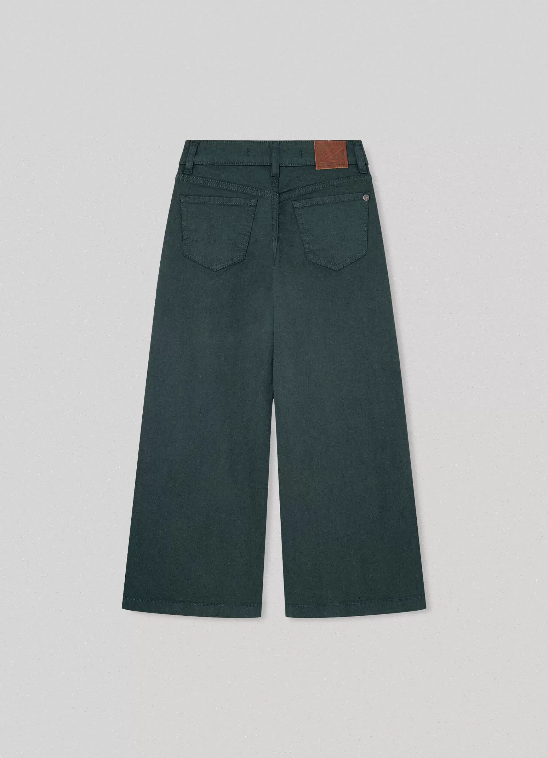 Trousers*KIDS Pepe Jeans STRETCH TWILL PALAZZO TROUSERS Regent Green